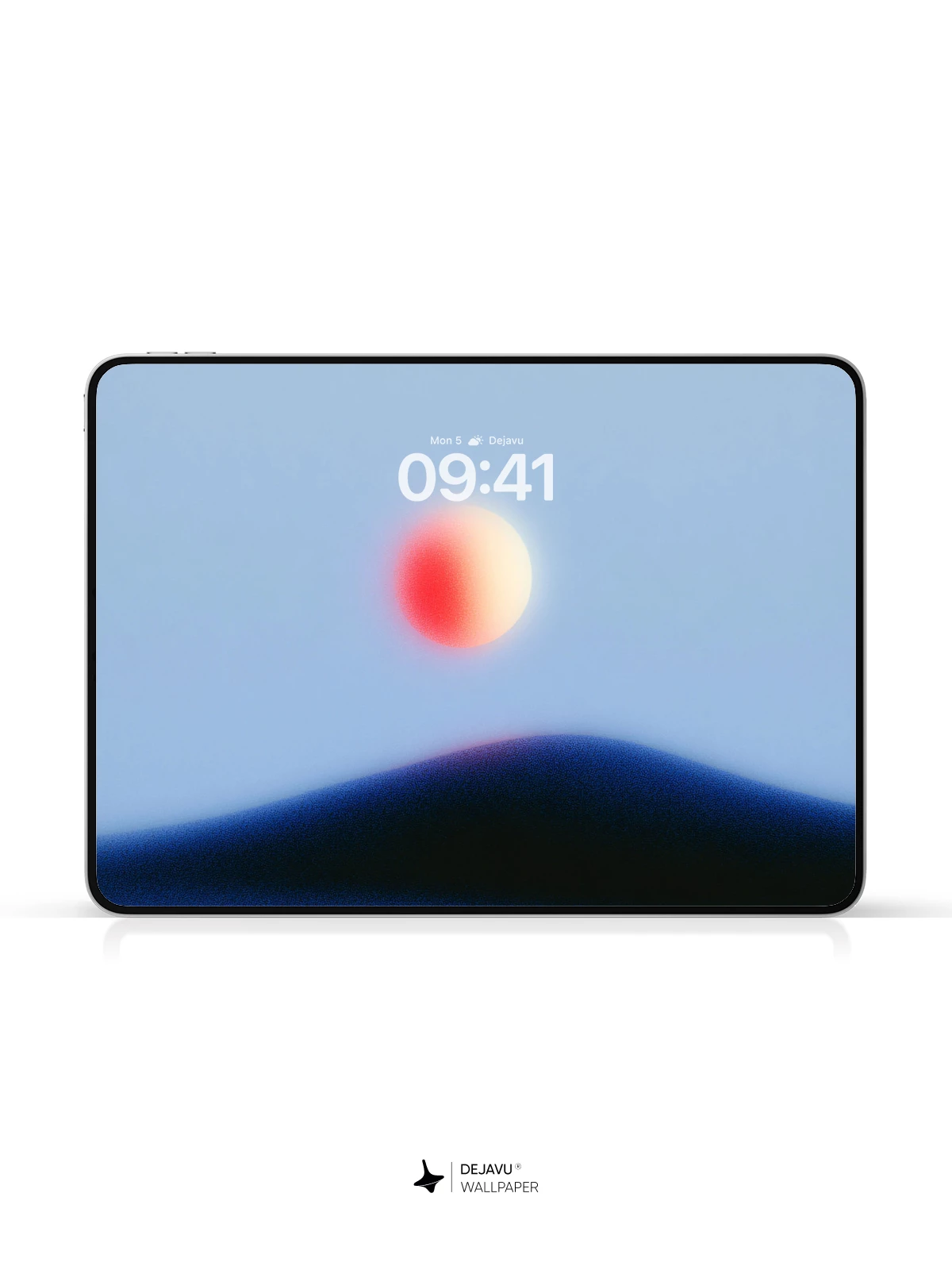 Minimalist Sunset Over Mountain 4K Wallpaper for iPhone Lock Screen