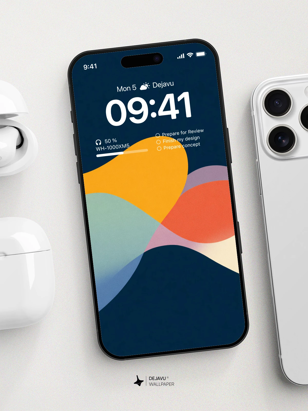 Abstract Colorful Shapes Wallpaper 4K for iPhone Lock Screen