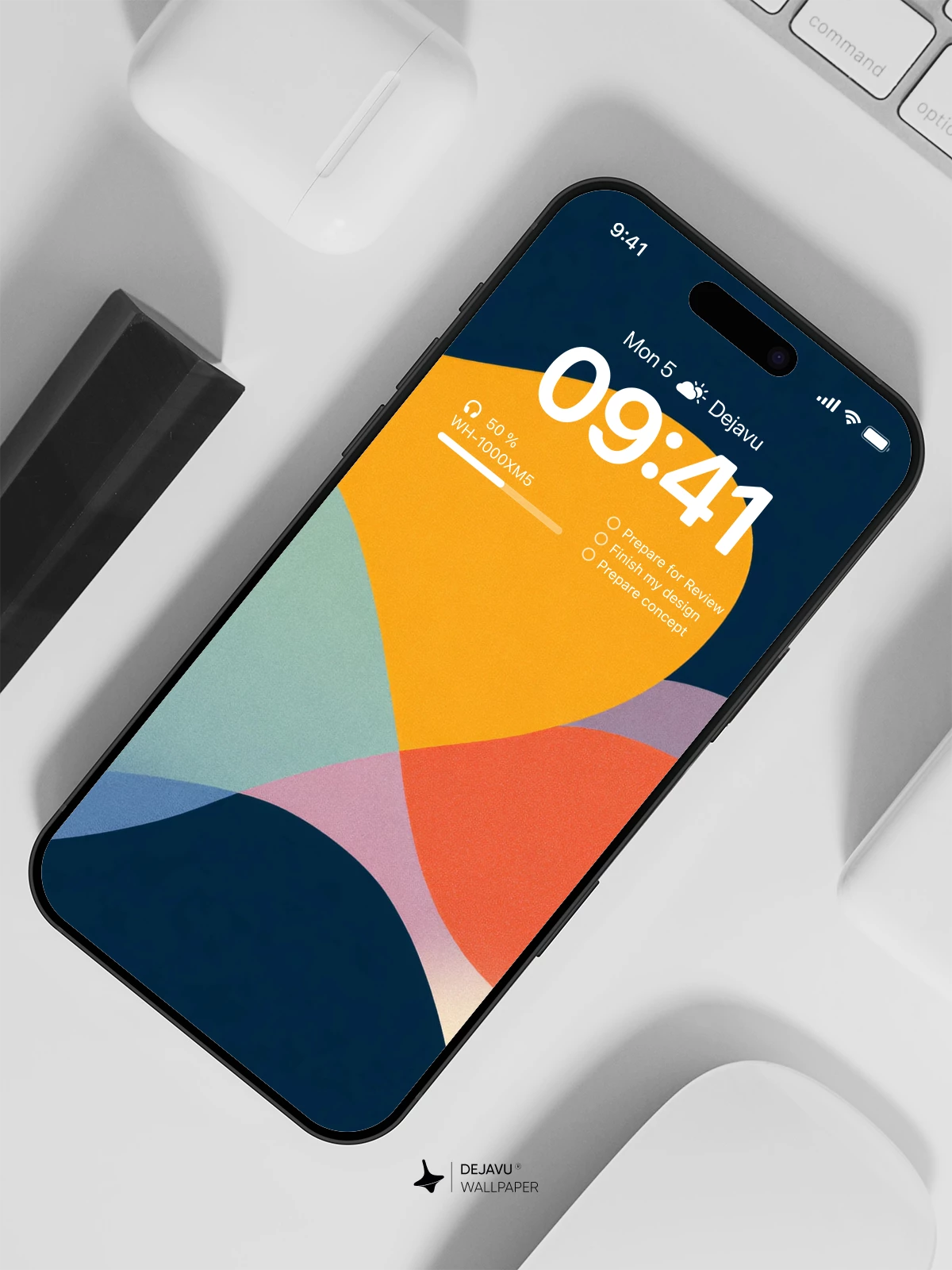 Abstract Colorful Shapes Wallpaper 4K for iPhone Lock Screen