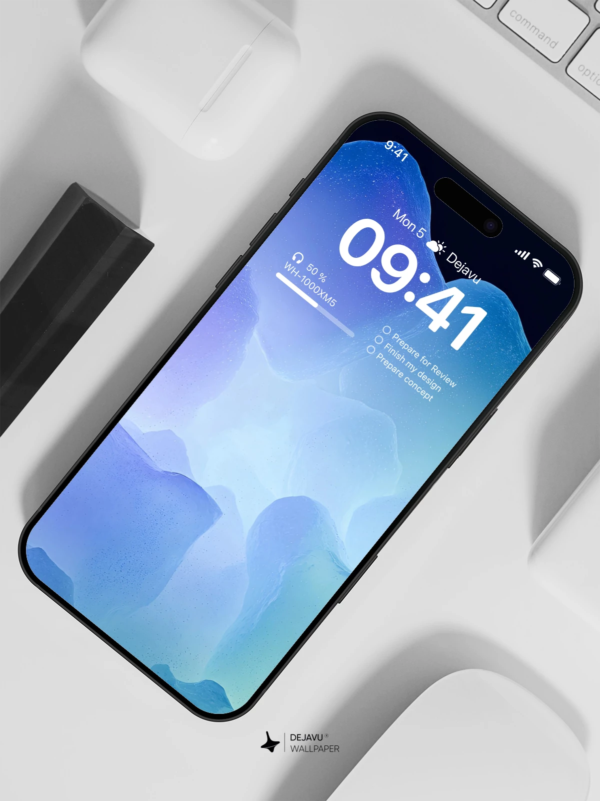 Blue Ice Cube Wallpaper 4K for iPhone Lock Screen