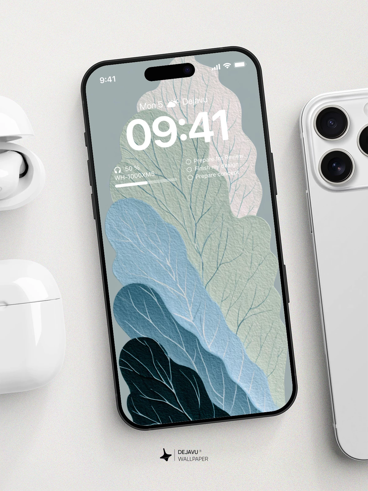 Minimal Leaf Wallpaper 4K for iPhone Lock Screen