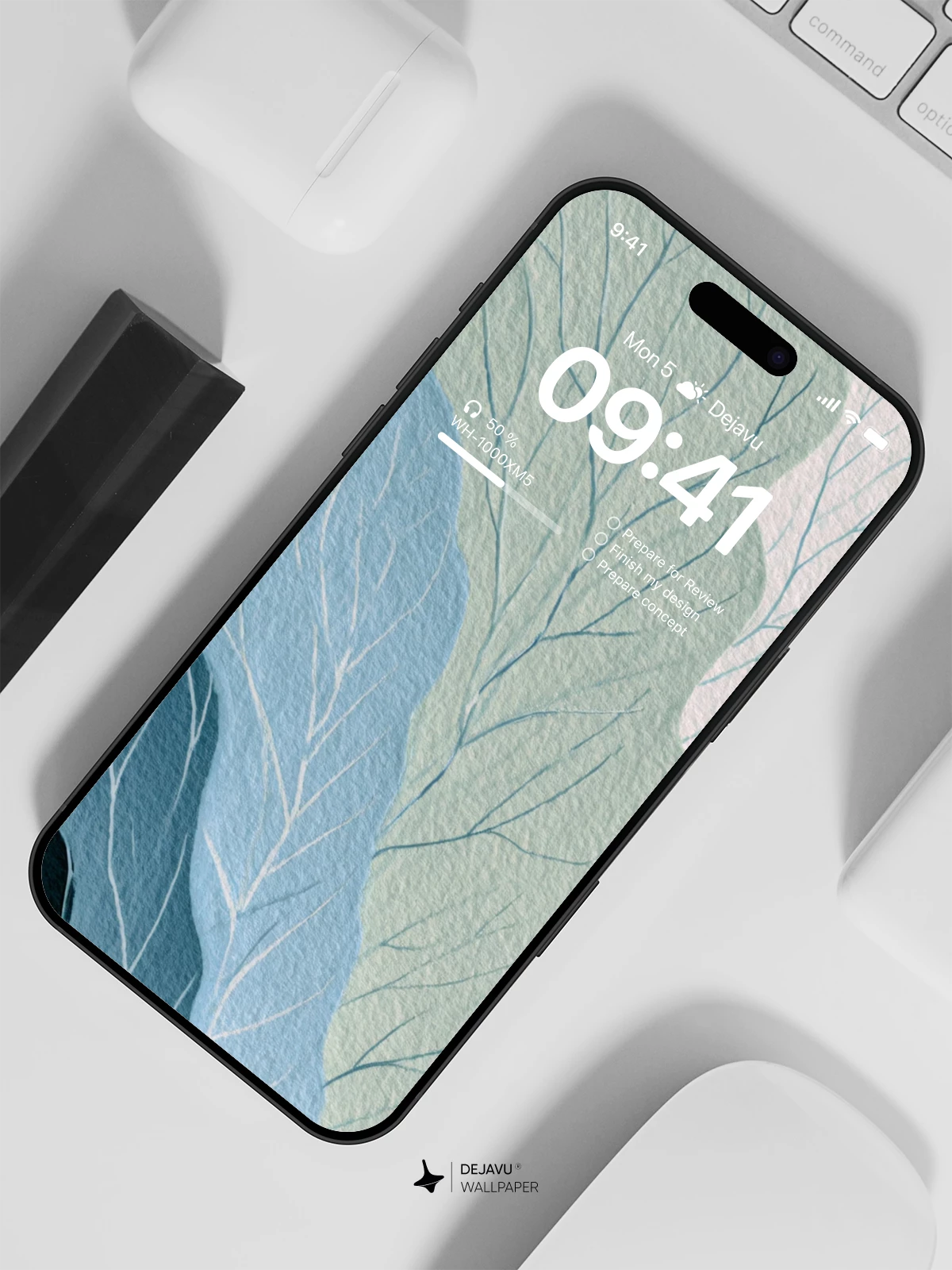 Minimal Leaf Wallpaper 4K for iPhone Lock Screen