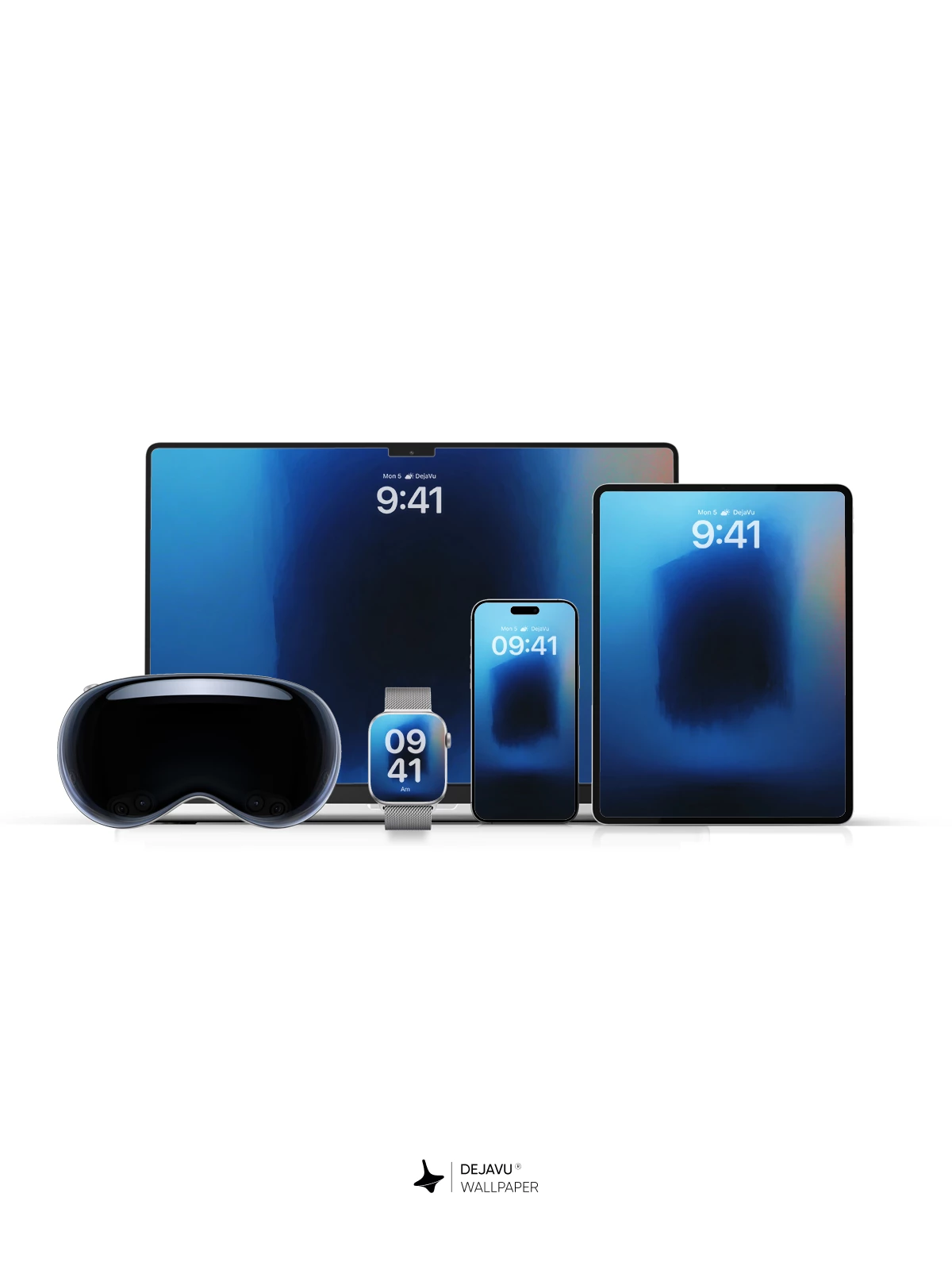 Abstract Blue Gradient Wallpaper 4K for iPhone Lock Screen