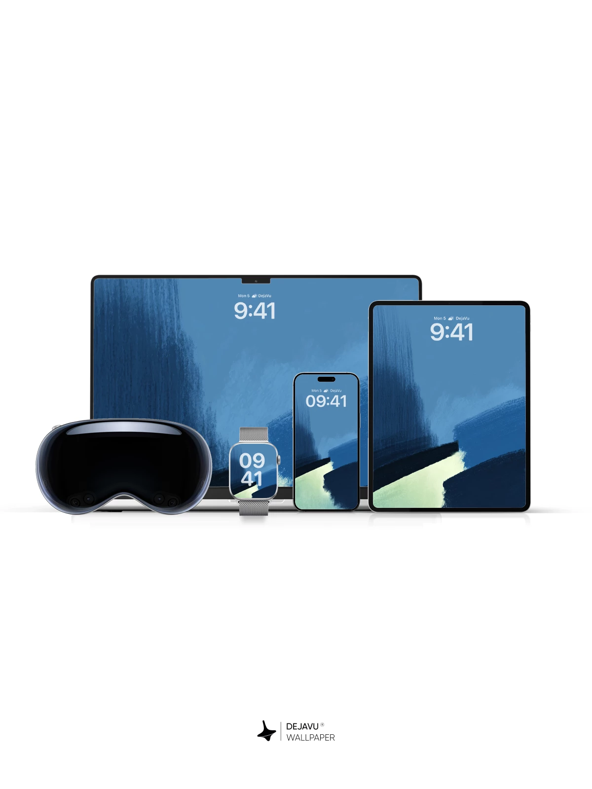 Abstract Blue and Black Brushstroke Wallpaper 4K for Mobile Background