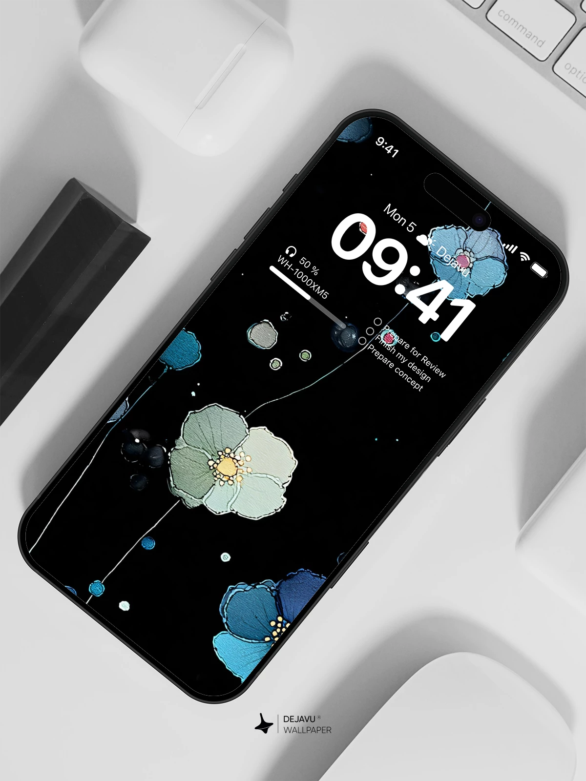 Dark Floral Wallpaper 4K for iPhone Lock Screen