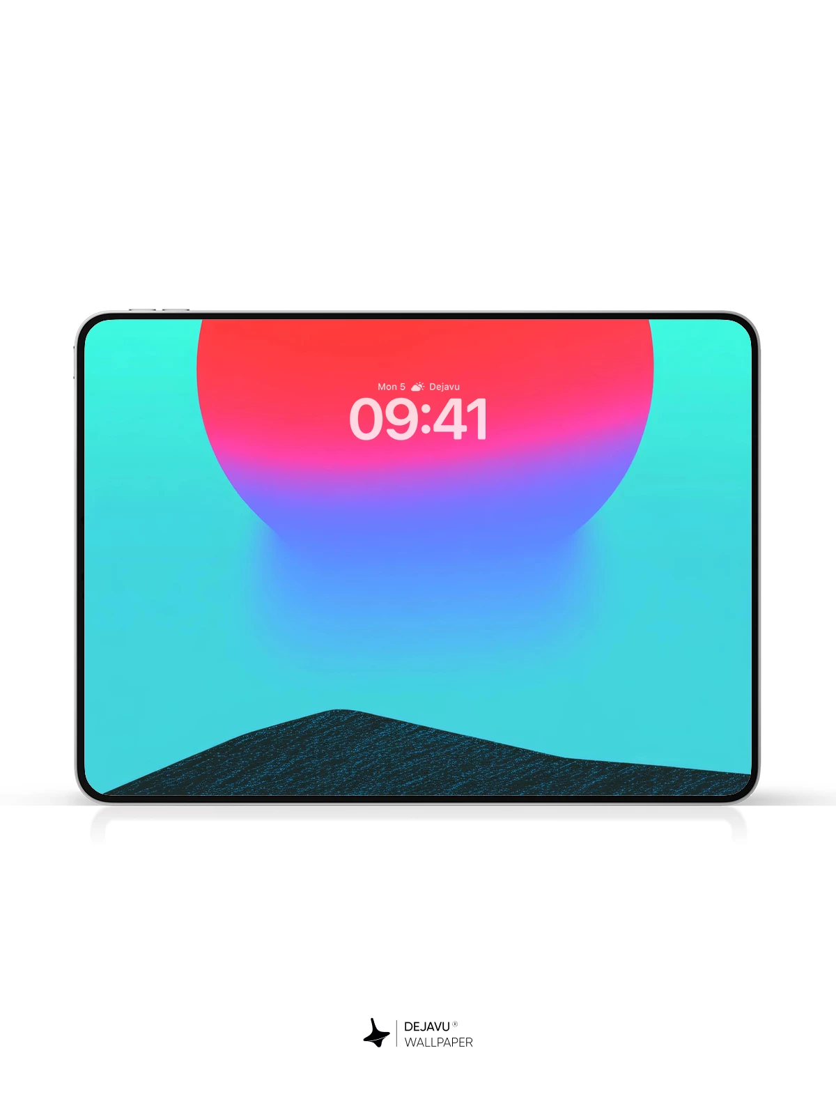 Gradient Sun and Mountain Wallpaper 4K for iPhone Lock Screen