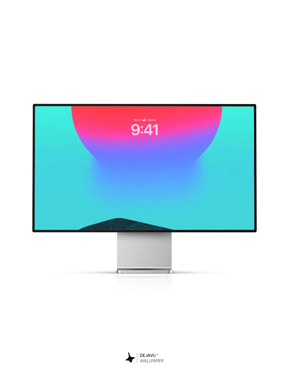 Gradient Sun and Mountain Wallpaper 4K for iPhone Lock Screen