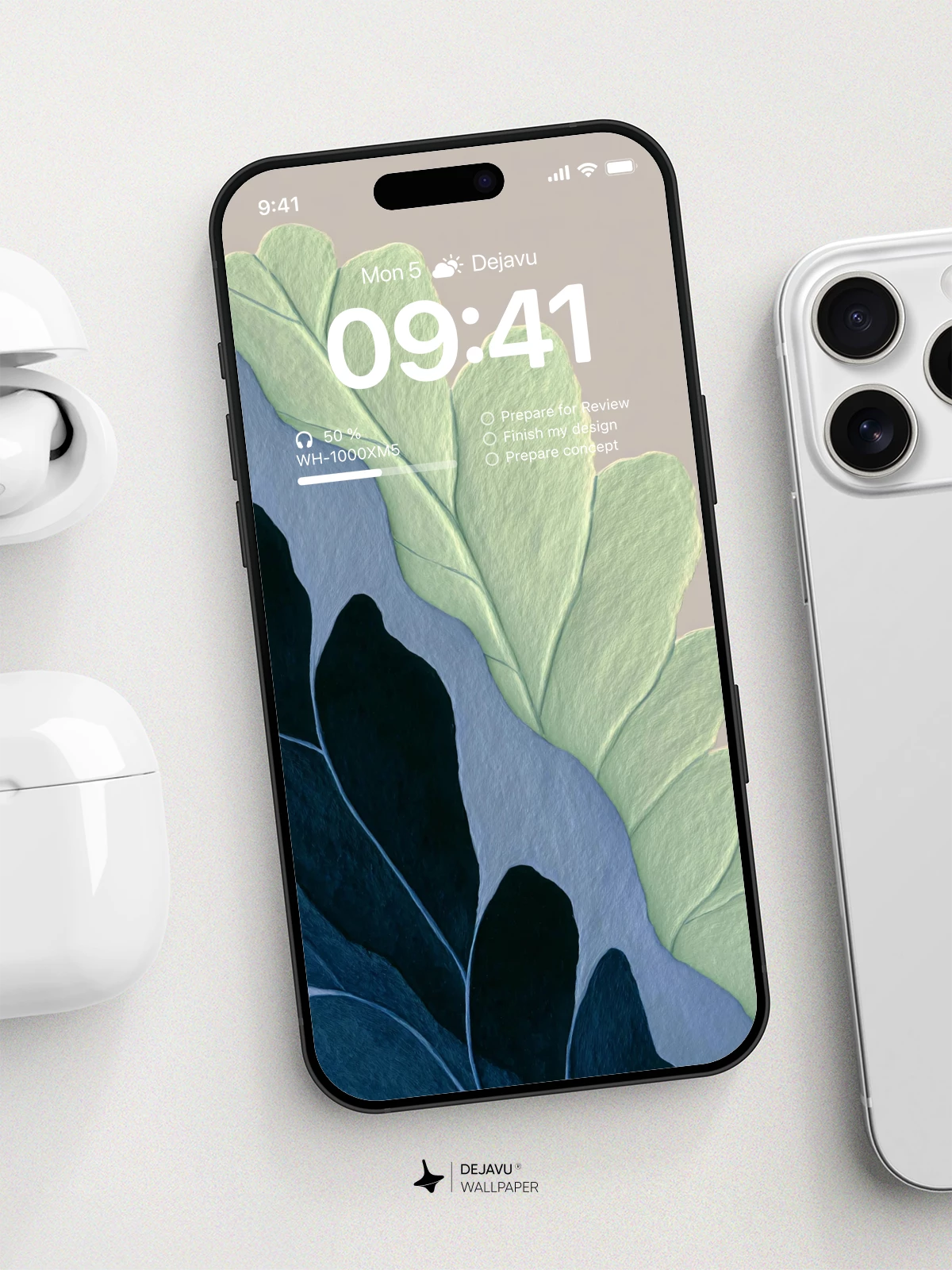 Minimalist Leaf Wallpaper 4K for iPhone Lock Screen