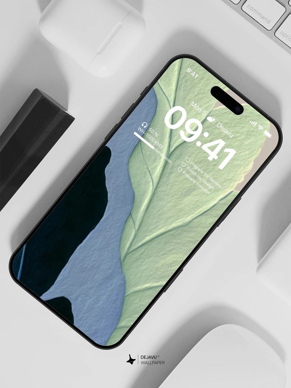 Minimalist Leaf Wallpaper 4K for iPhone Lock Screen
