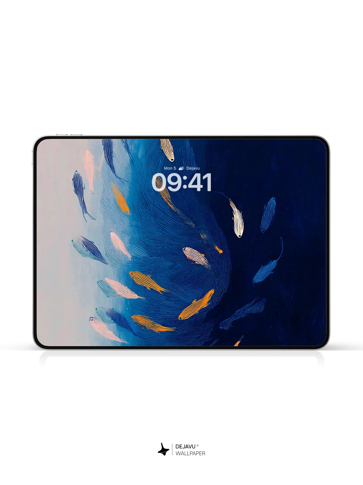 Blue Fish School Wallpaper 4K for iPhone Lock Screen