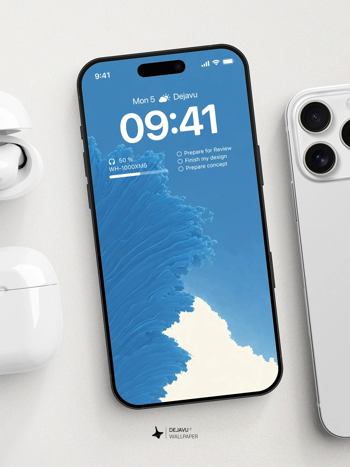Blue Wave Wallpaper 4K for iPhone Lock Screen