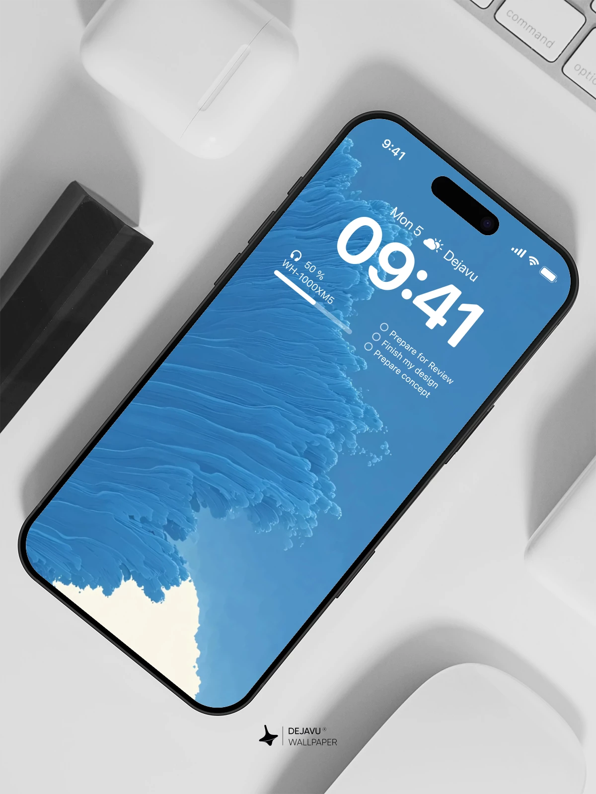 Blue Wave Wallpaper 4K for iPhone Lock Screen