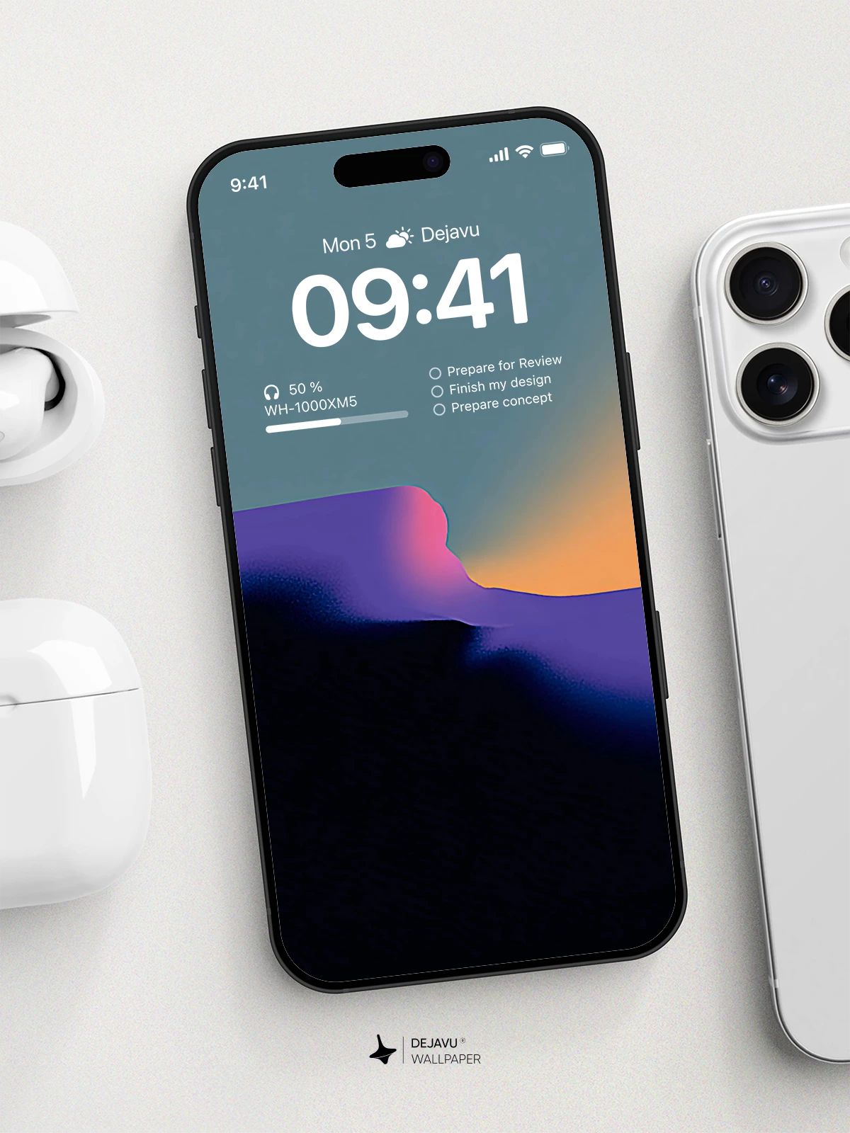 Minimalist Sunset Gradient Wallpaper 4K for iPhone Lock Screen