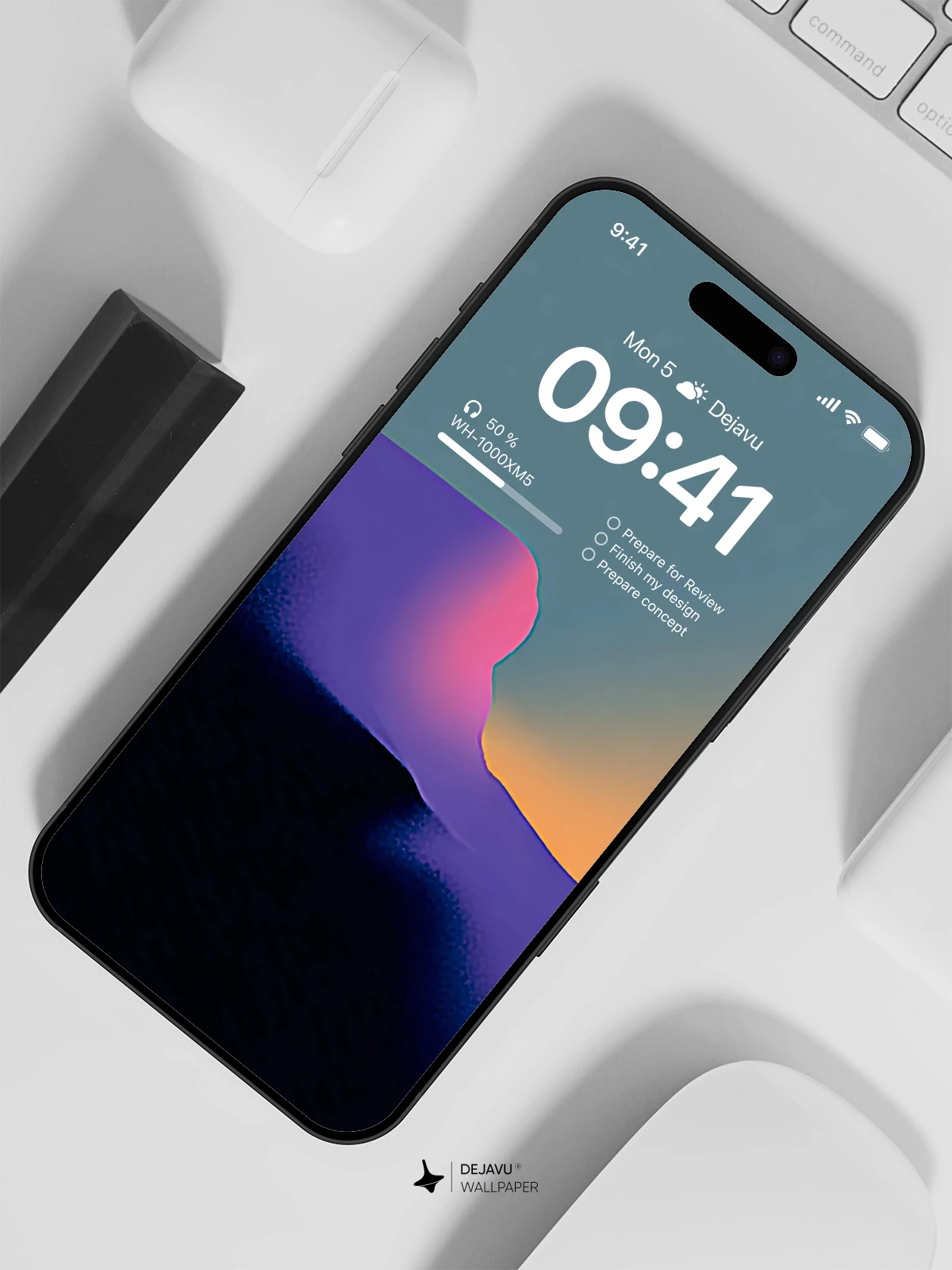 Minimalist Sunset Gradient Wallpaper 4K for iPhone Lock Screen