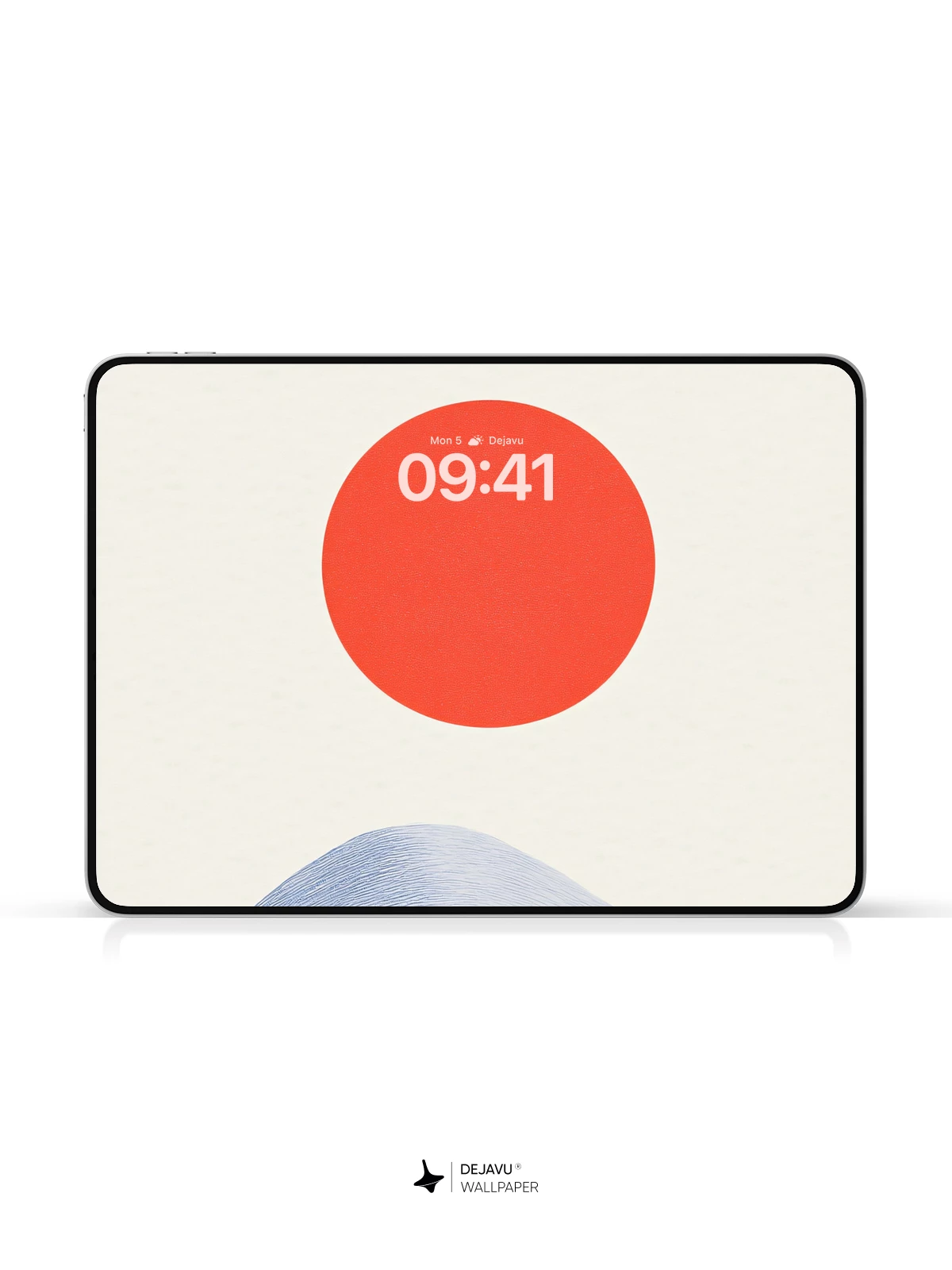 Minimal Red Sun Mountain Wallpaper 4K for iPhone Lock Screen
