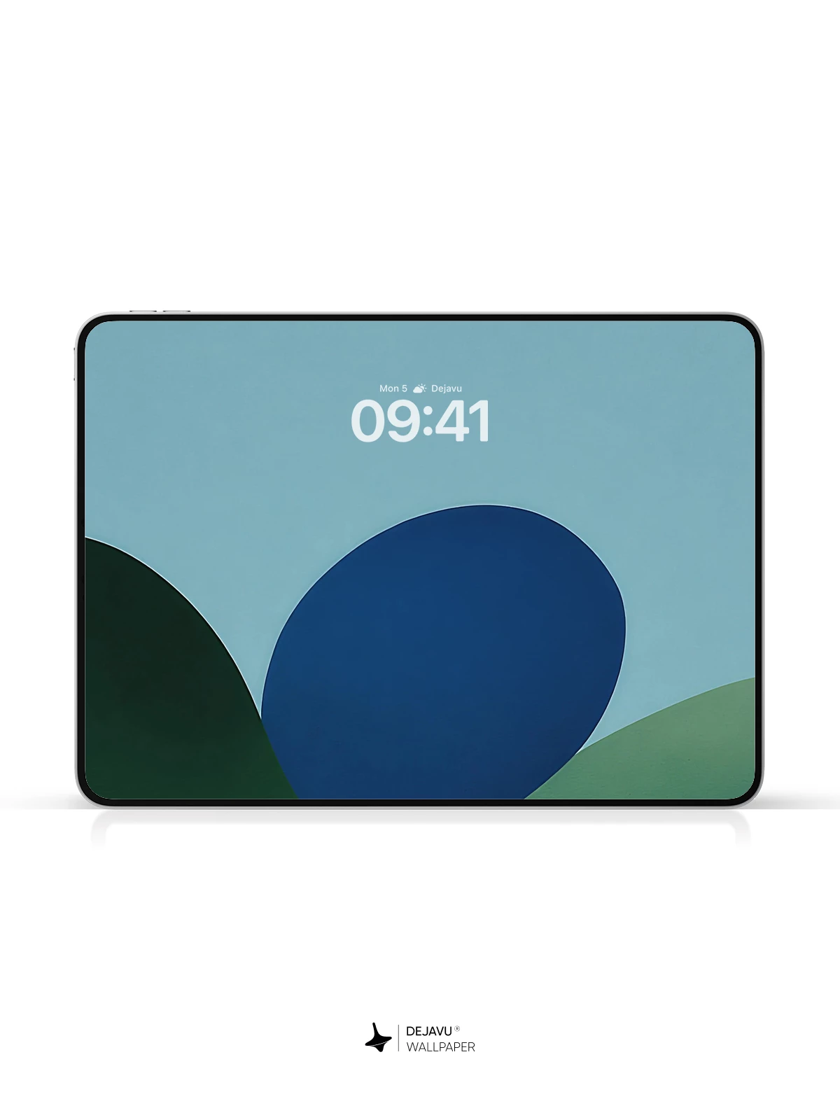 Minimal Blue and Green Abstract Wallpaper 4K for iPhone Lock Screen