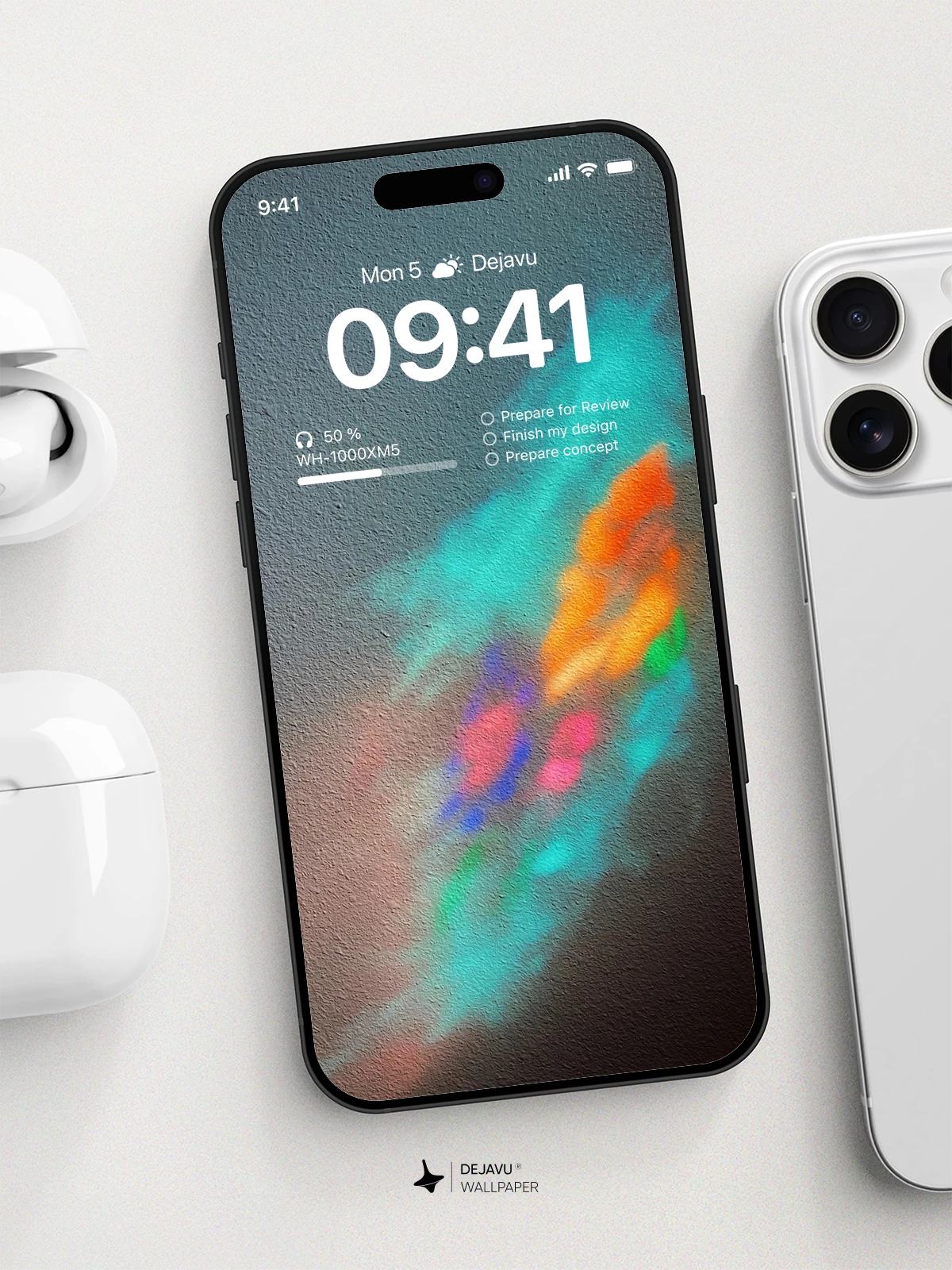 抽象彩色光影壁纸 4K 适用于 iPhone 锁屏
