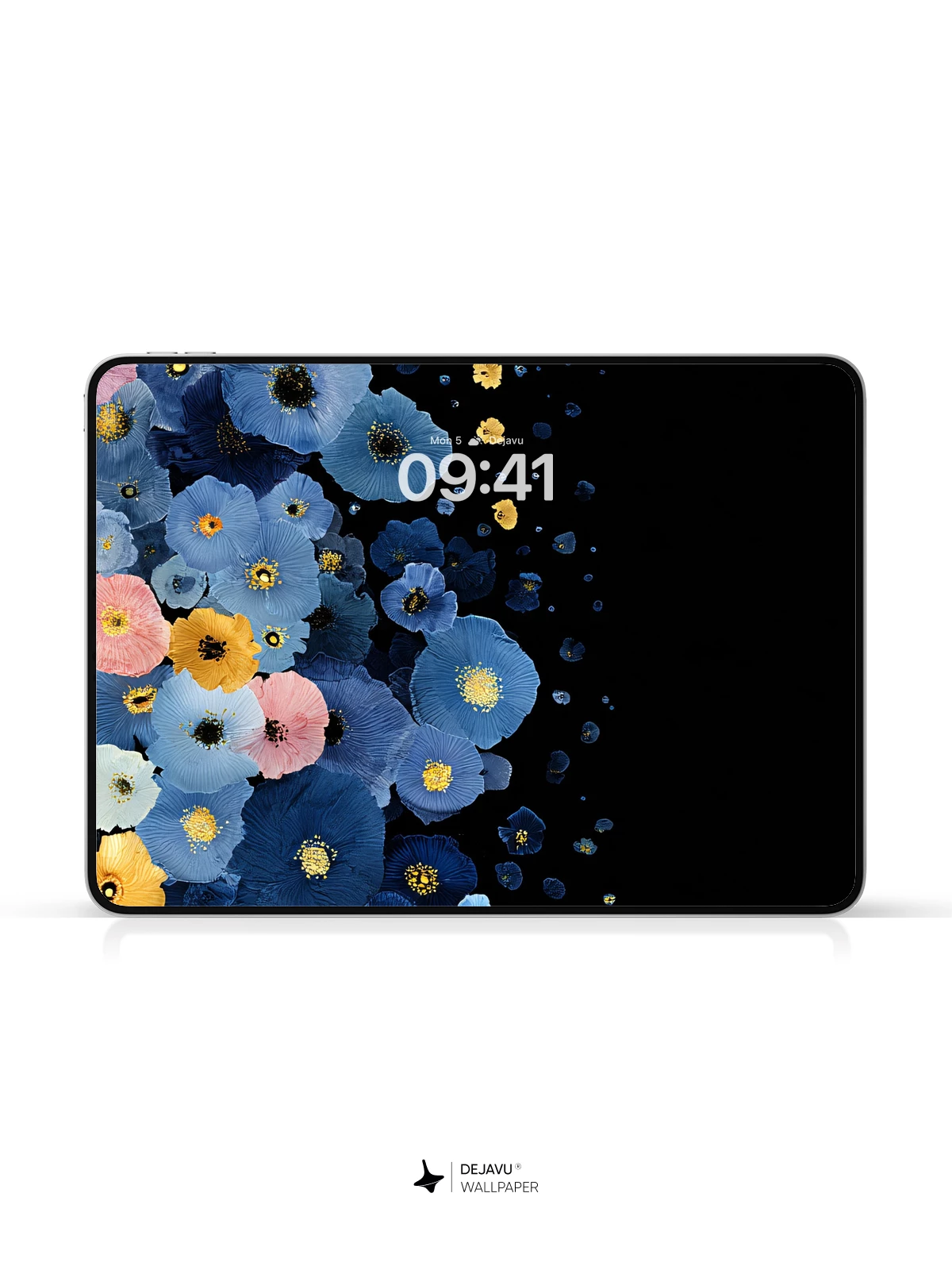 Blue Floral Wallpaper 4K for iPhone Lock Screen