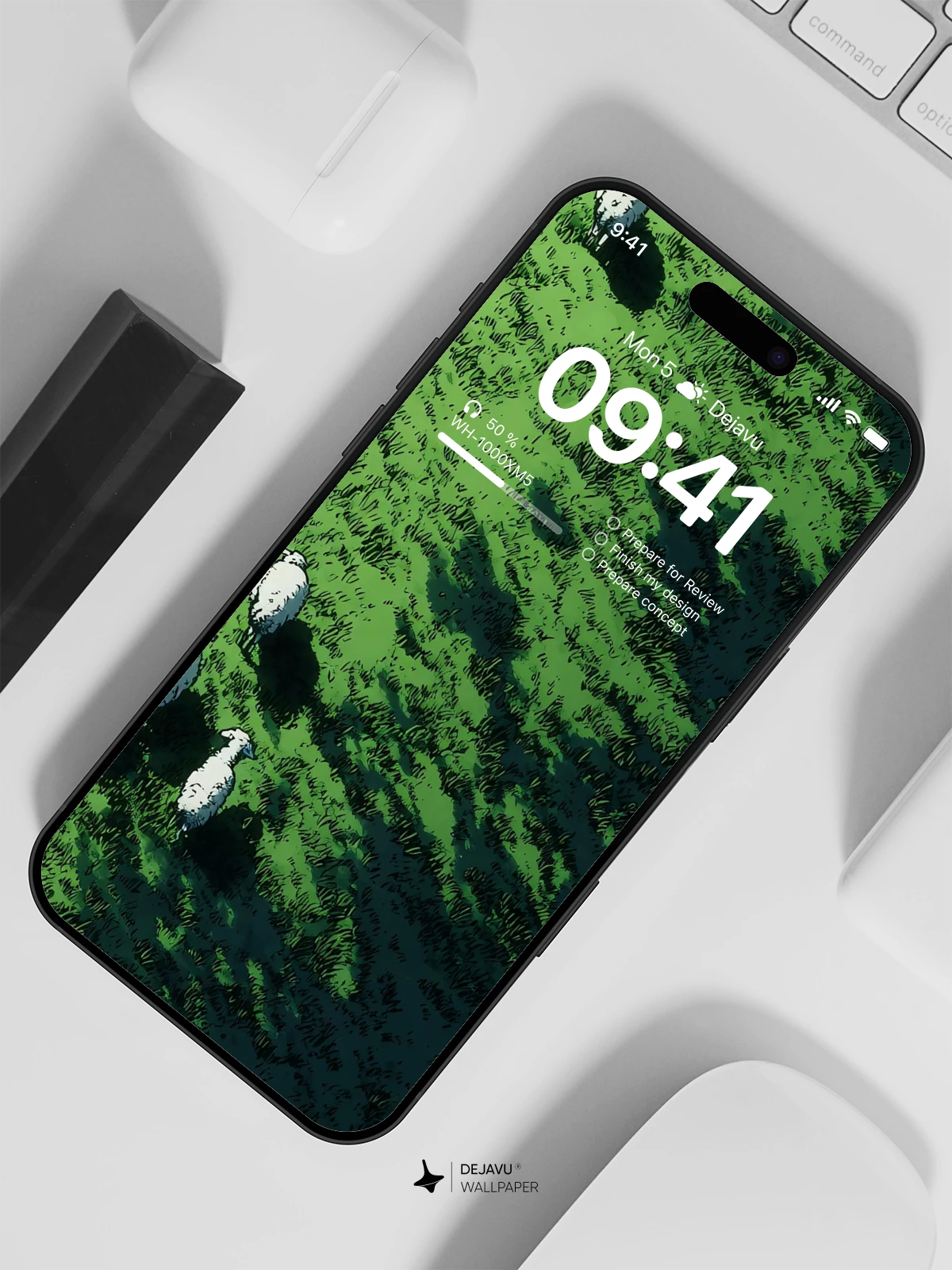Sheep Pasture 4K Wallpaper for iPhone Lock Screen