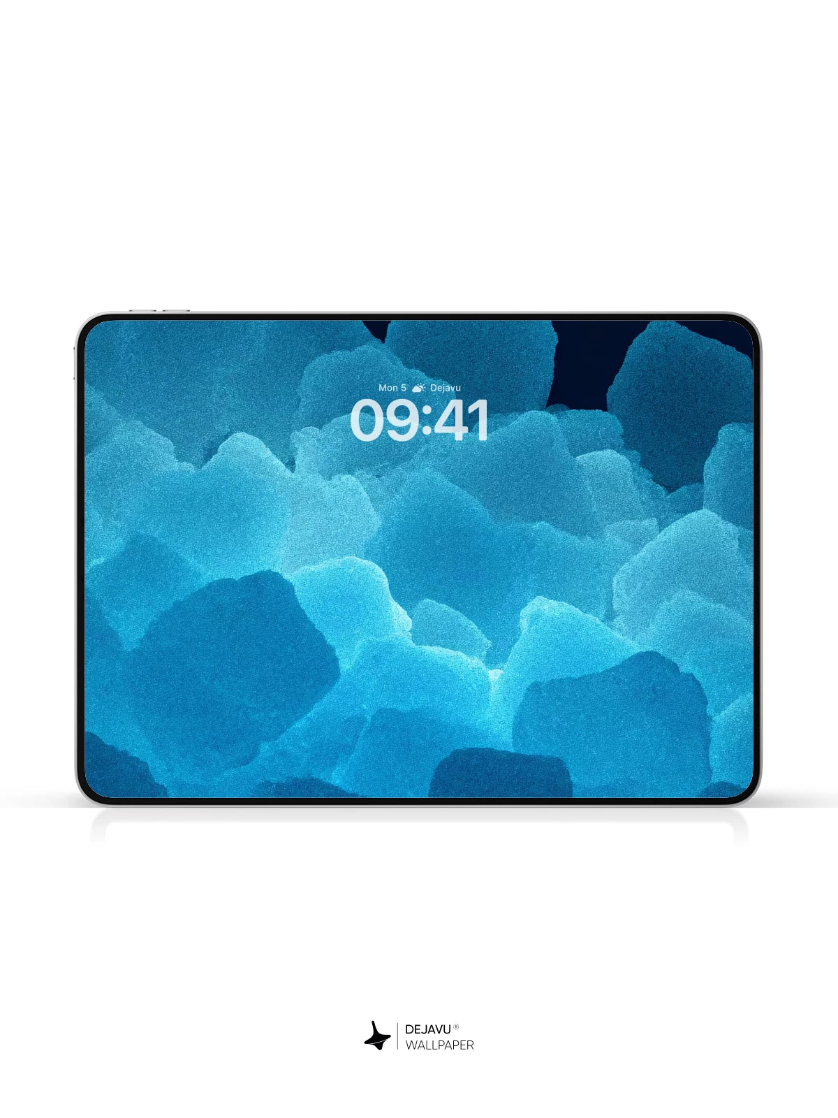 Blue Crystal Texture Wallpaper 4K for iPhone Lock Screen