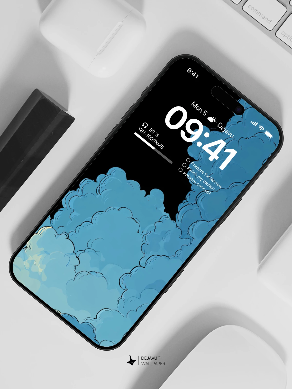 Blue Clouds Wallpaper 4K for Mobile Background