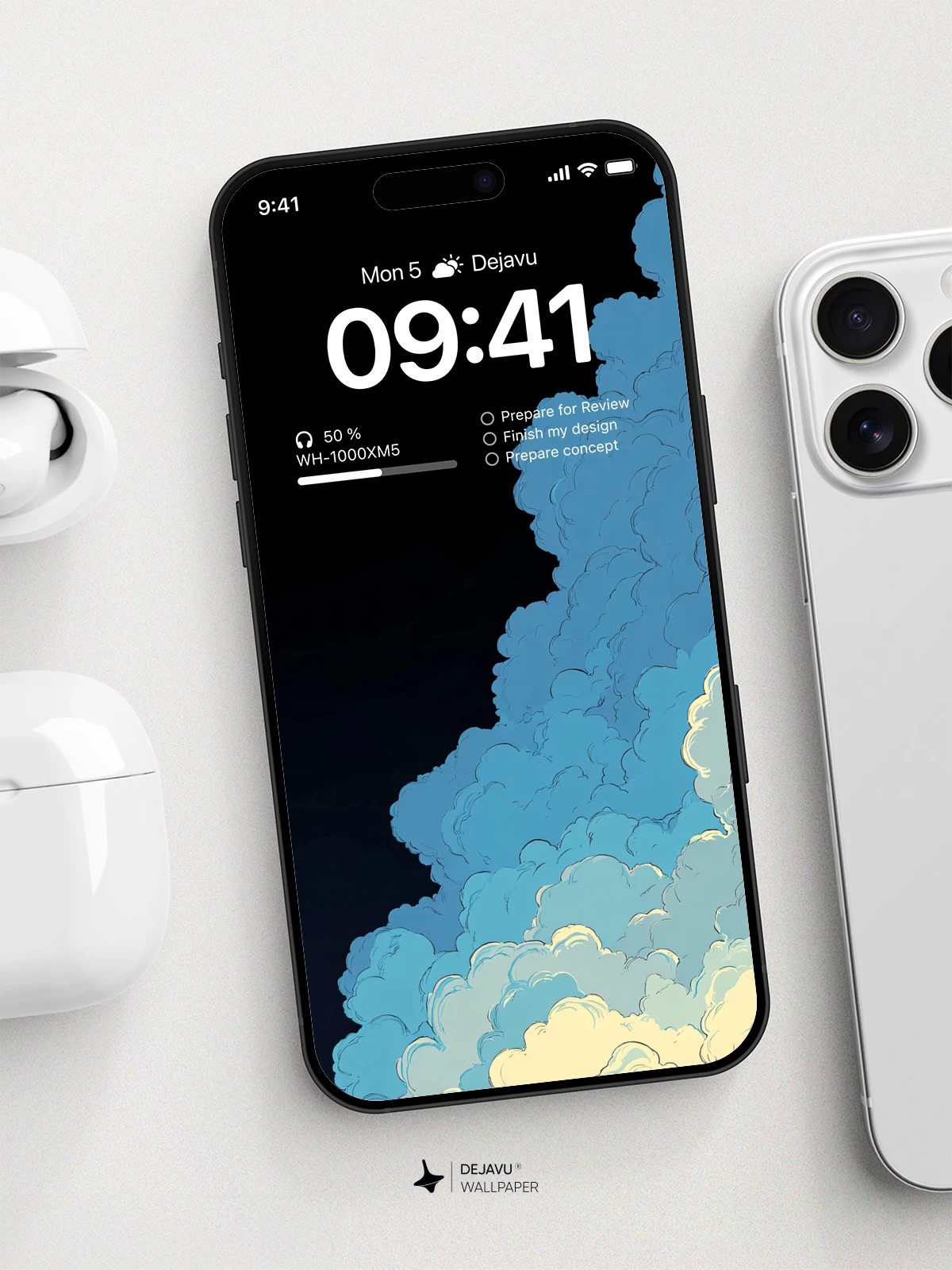 Blue Clouds Wallpaper 4K for iPhone Lock Screen