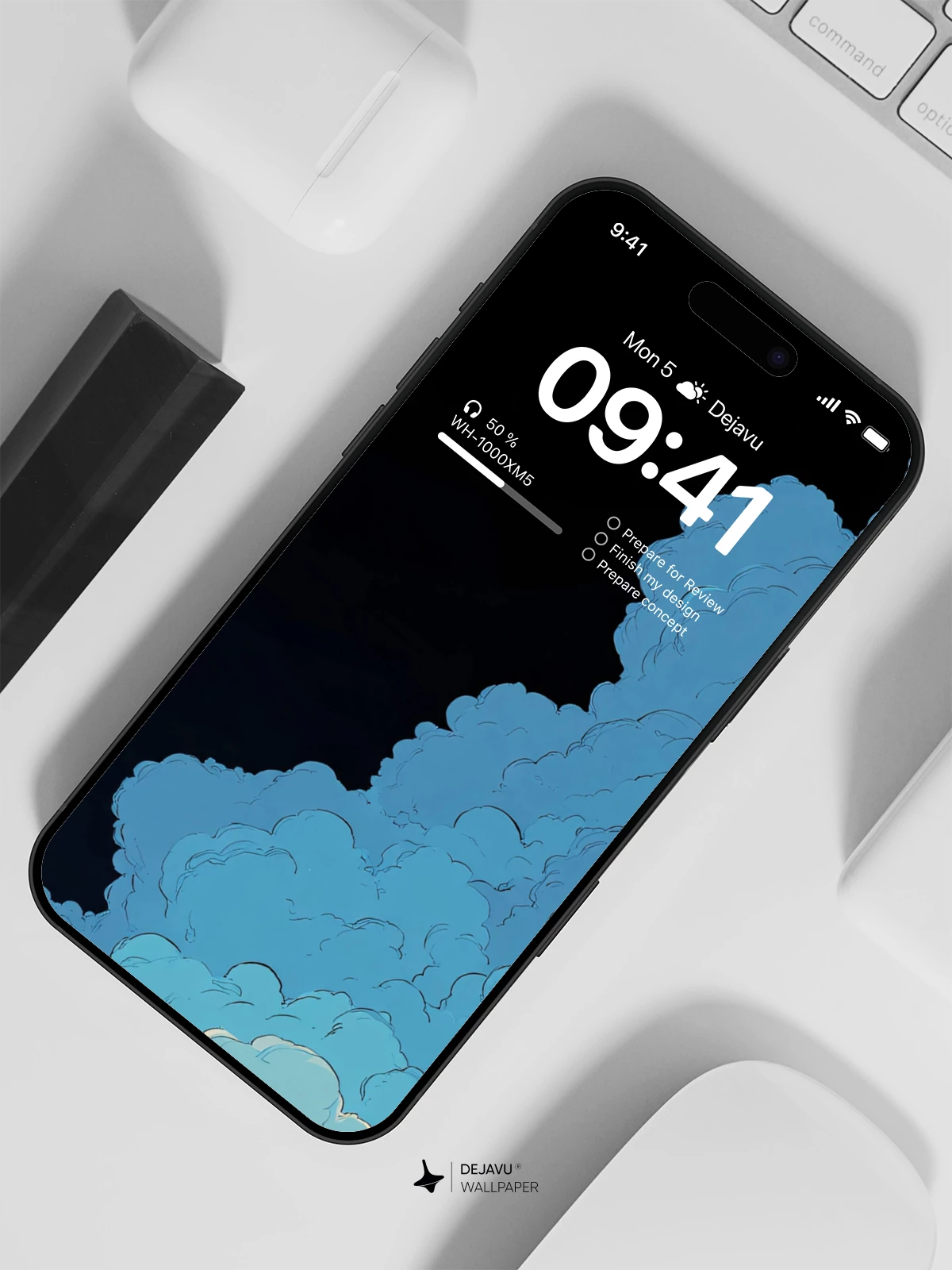 Blue Clouds Wallpaper 4K for iPhone Lock Screen