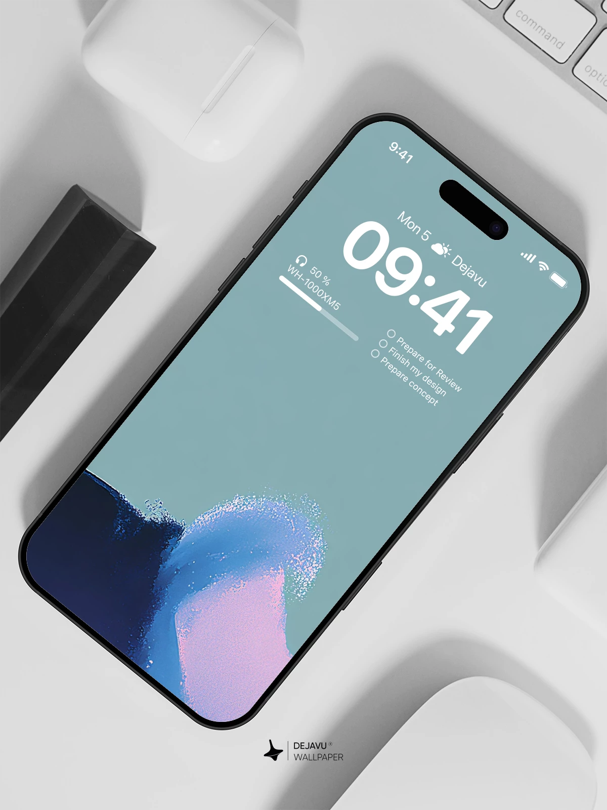 Abstract Gradient Wave Wallpaper 4K for iPhone Lock Screen