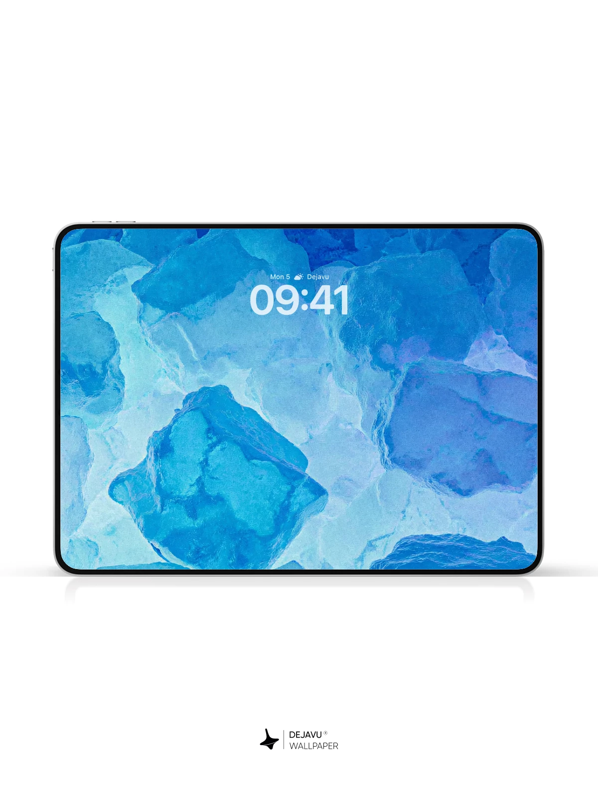 Blue Ice Crystal Wallpaper 4K for iPhone Lock Screen