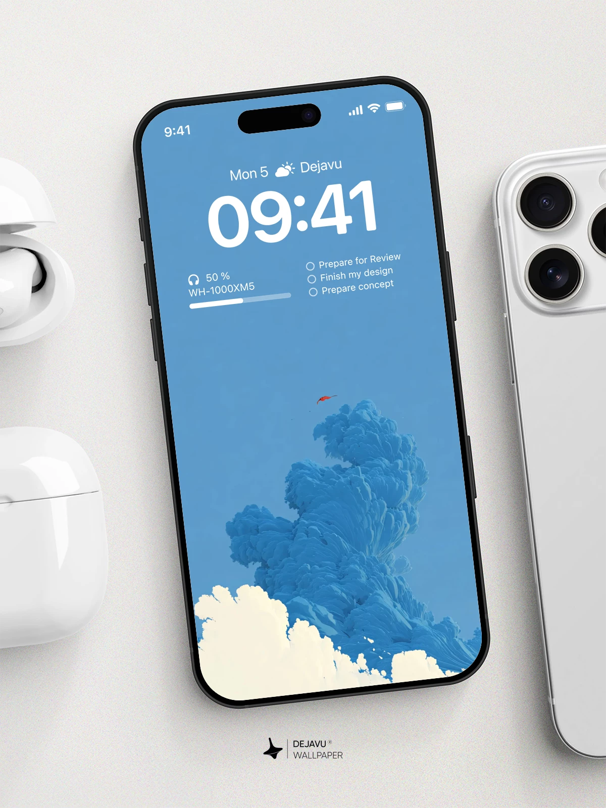 Clouds and Kite Wallpaper 4K for iPhone Lock Screen