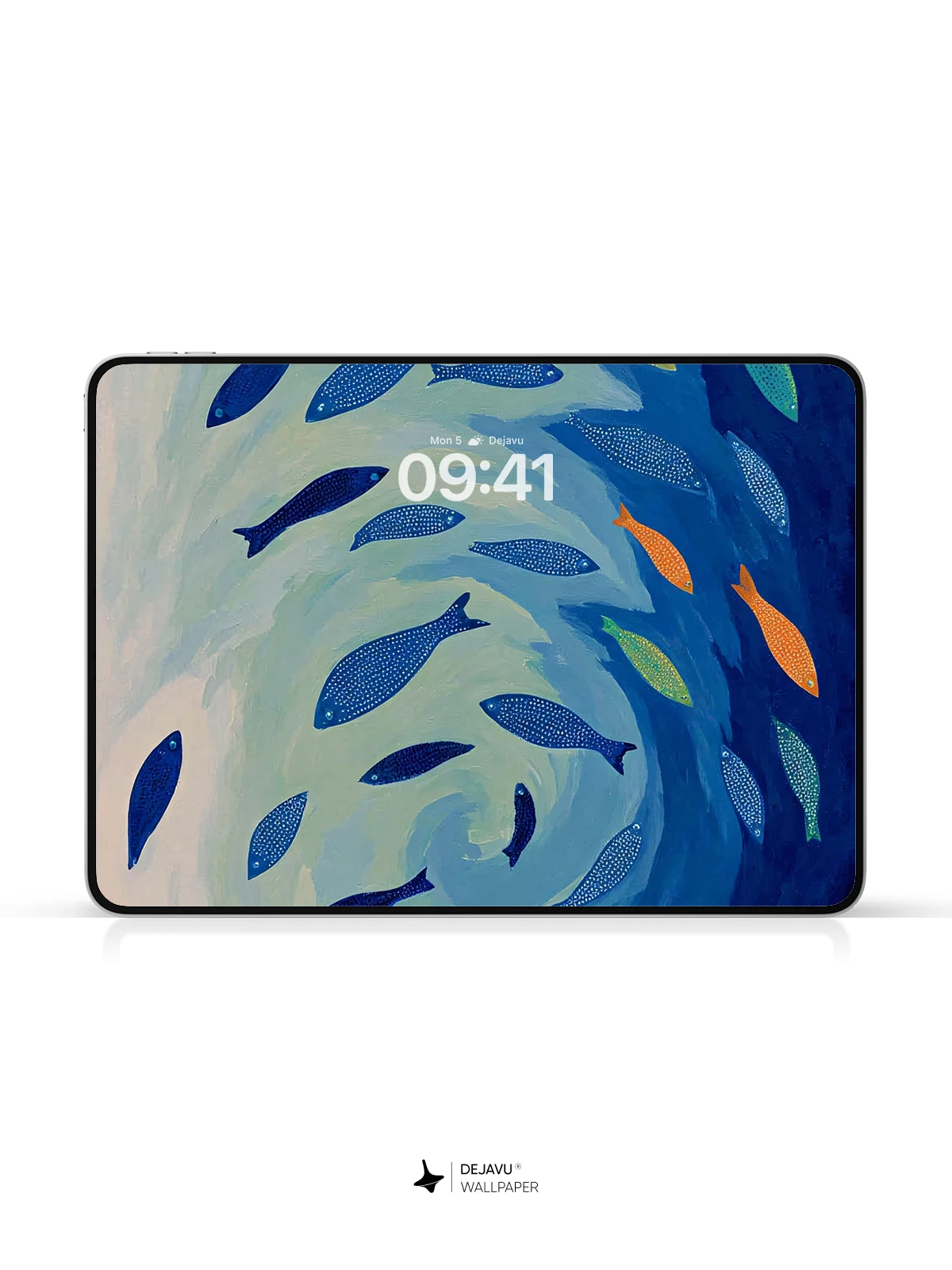 Blue Fish School Wallpaper 4K for Mobile Background