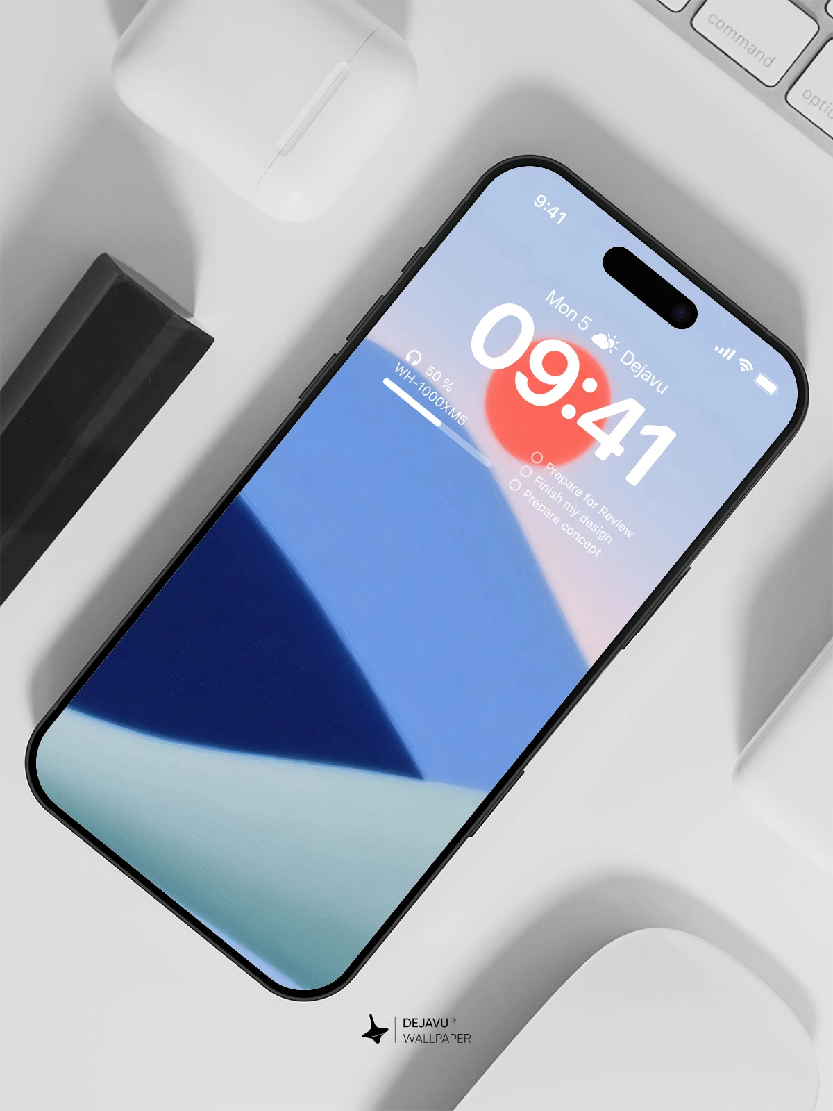 Minimalist Abstract Landscape Wallpaper 4K for iPhone Lock Screen