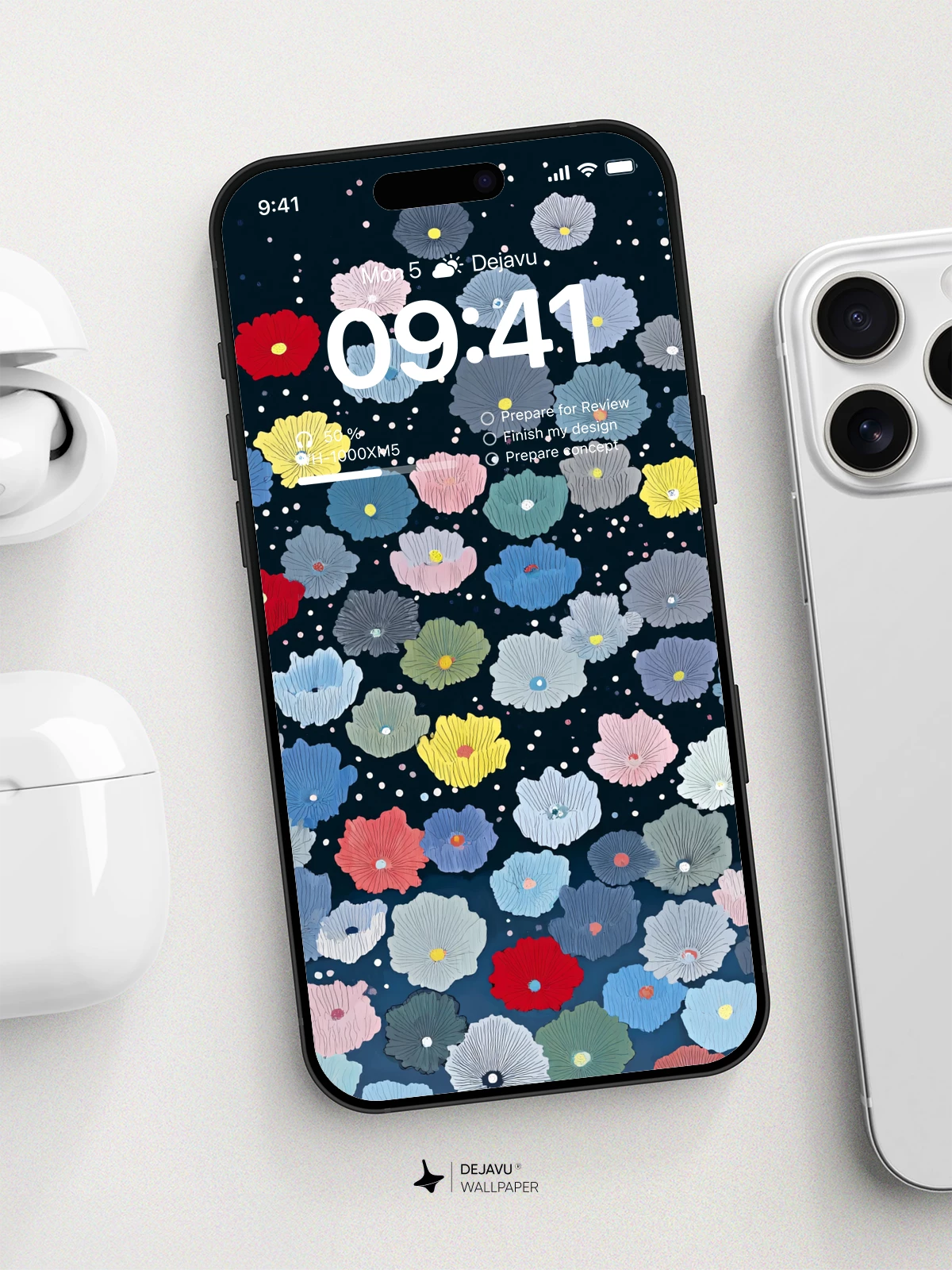 Colorful Floral Wallpaper 4K for iPhone Lock Screen