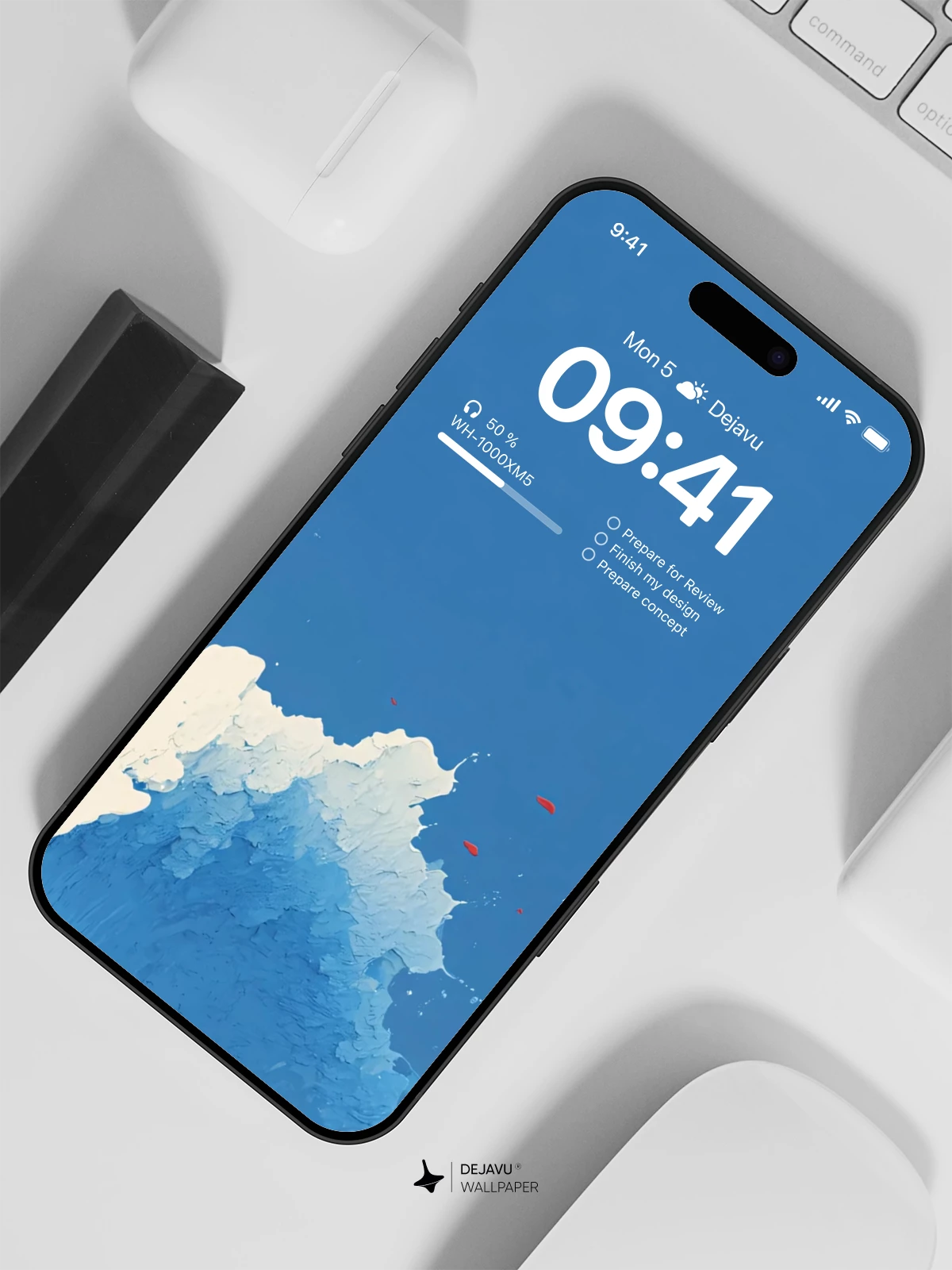 Blue Wave Wallpaper 4K for iPhone Lock Screen