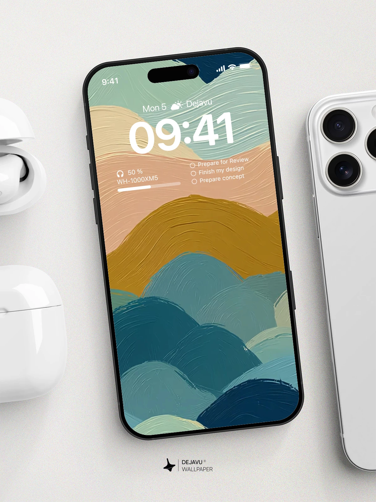 Abstract Waves Wallpaper 4K for iPhone Lock Screen