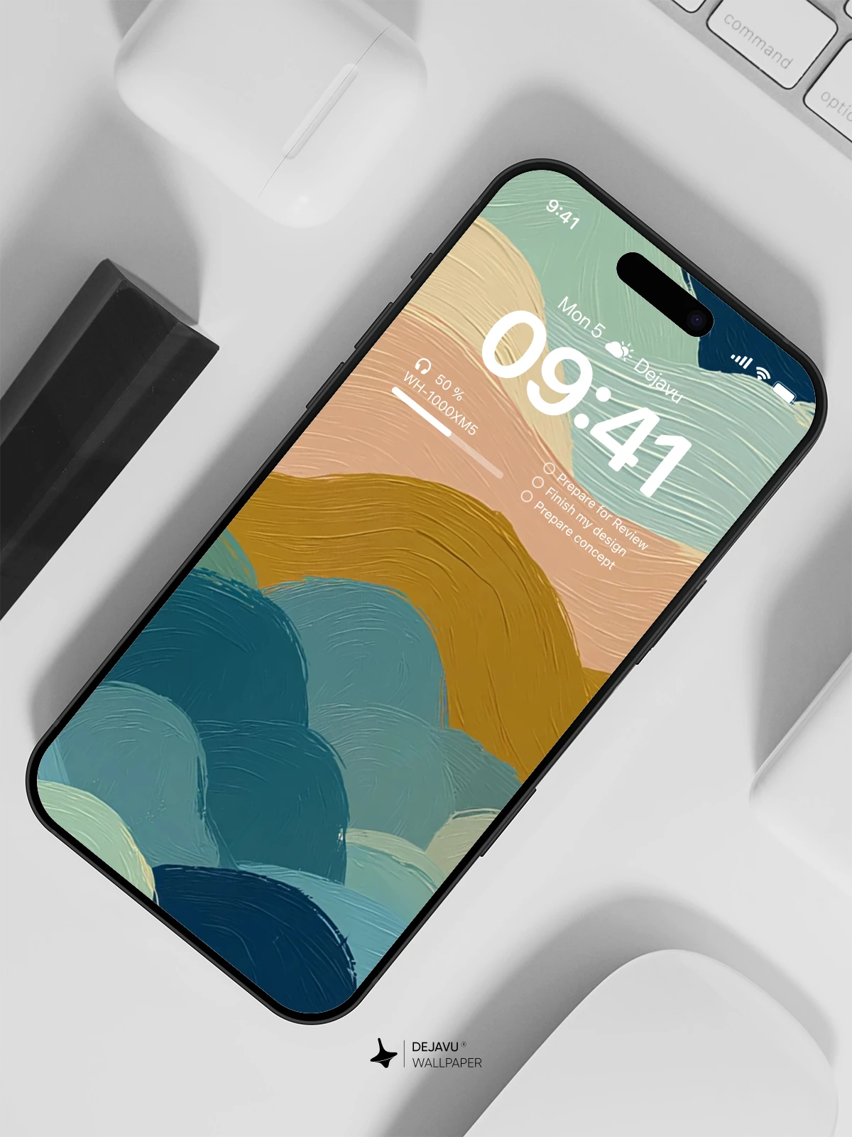 Abstract Waves Wallpaper 4K for iPhone Lock Screen