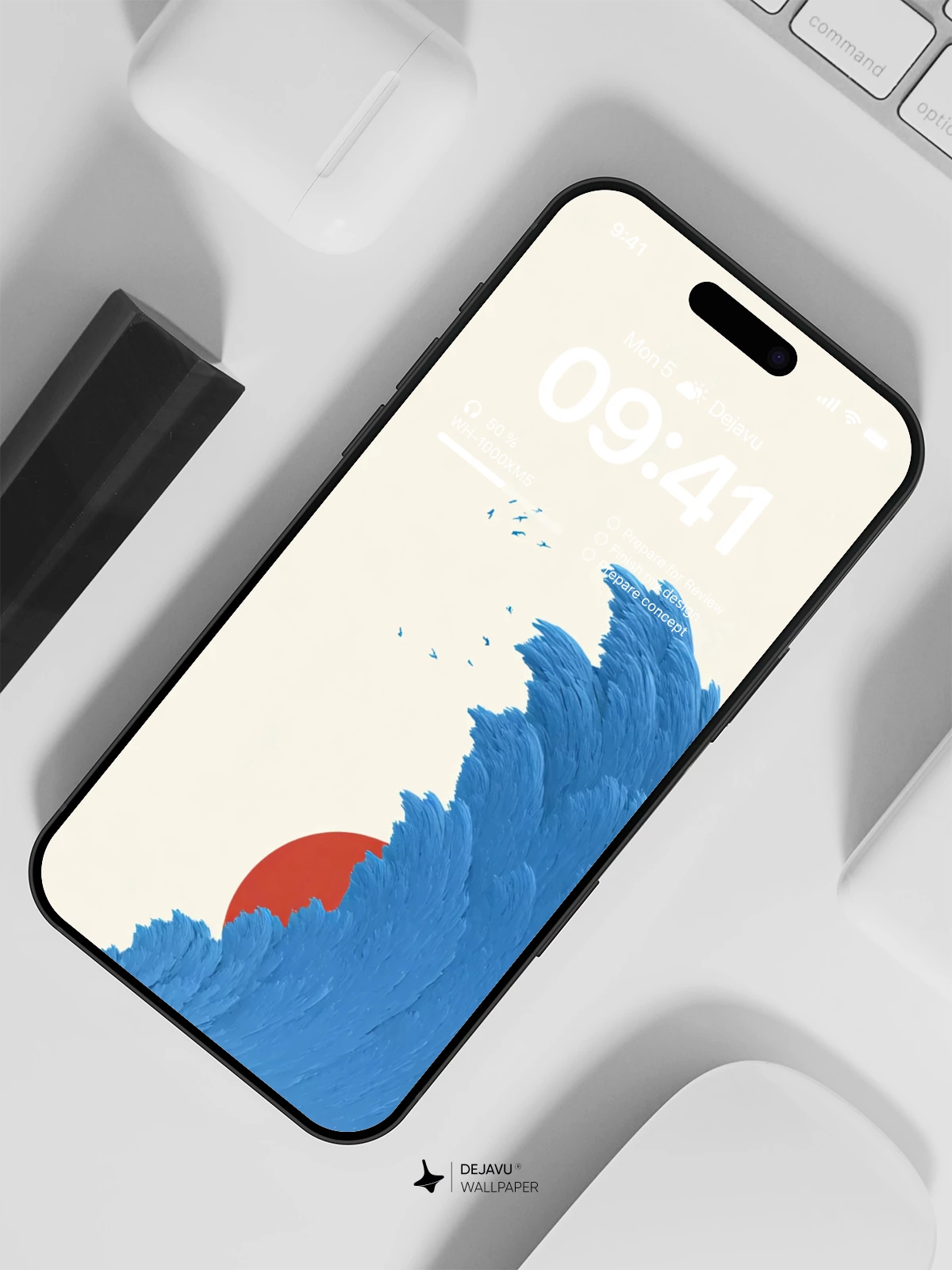 Blue Wave Wallpaper 4K for iPhone Lock Screen