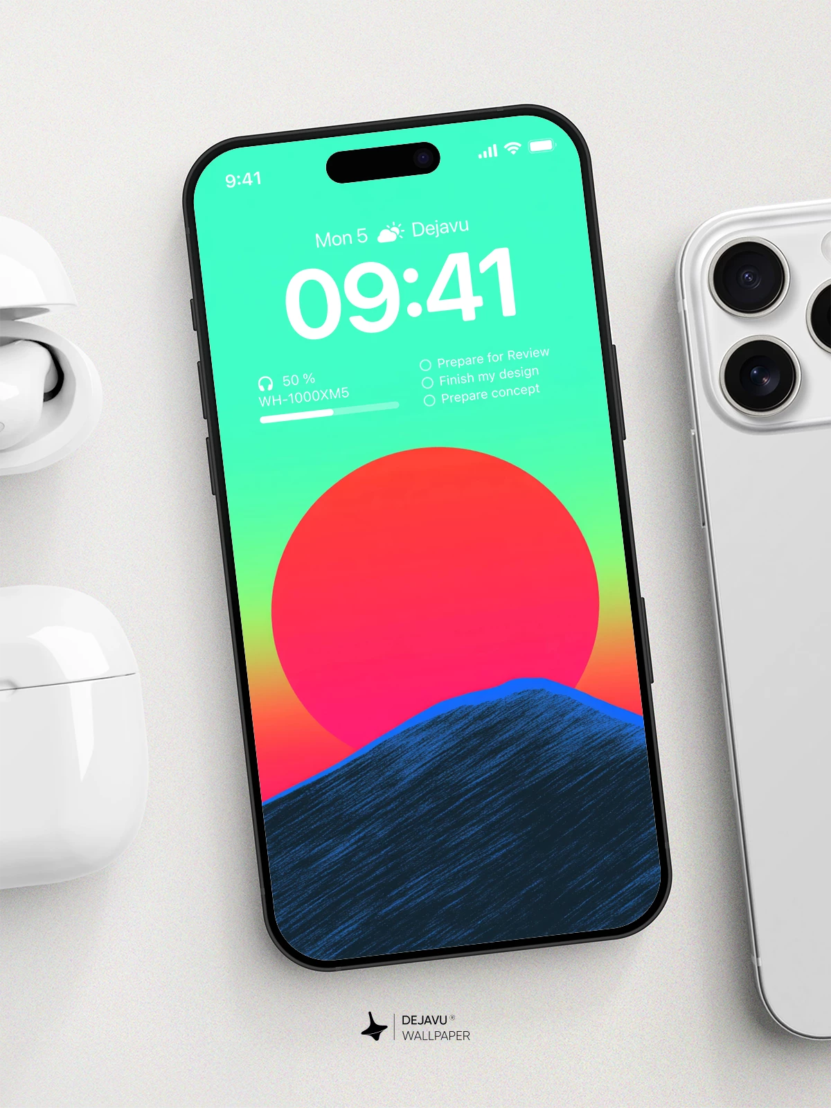 Sunset Mountain Wallpaper 4K for iPhone Lock Screen