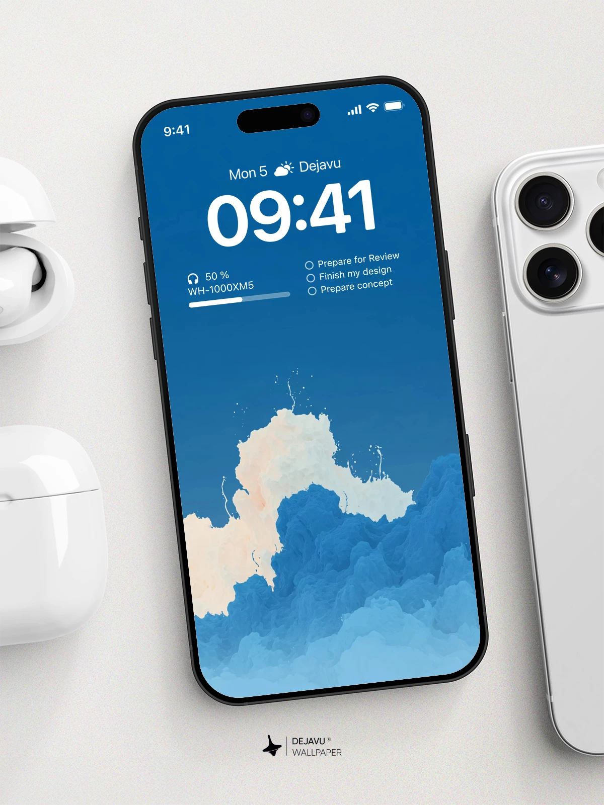 Blue Sky Clouds Wallpaper 4K for iPhone Lock Screen