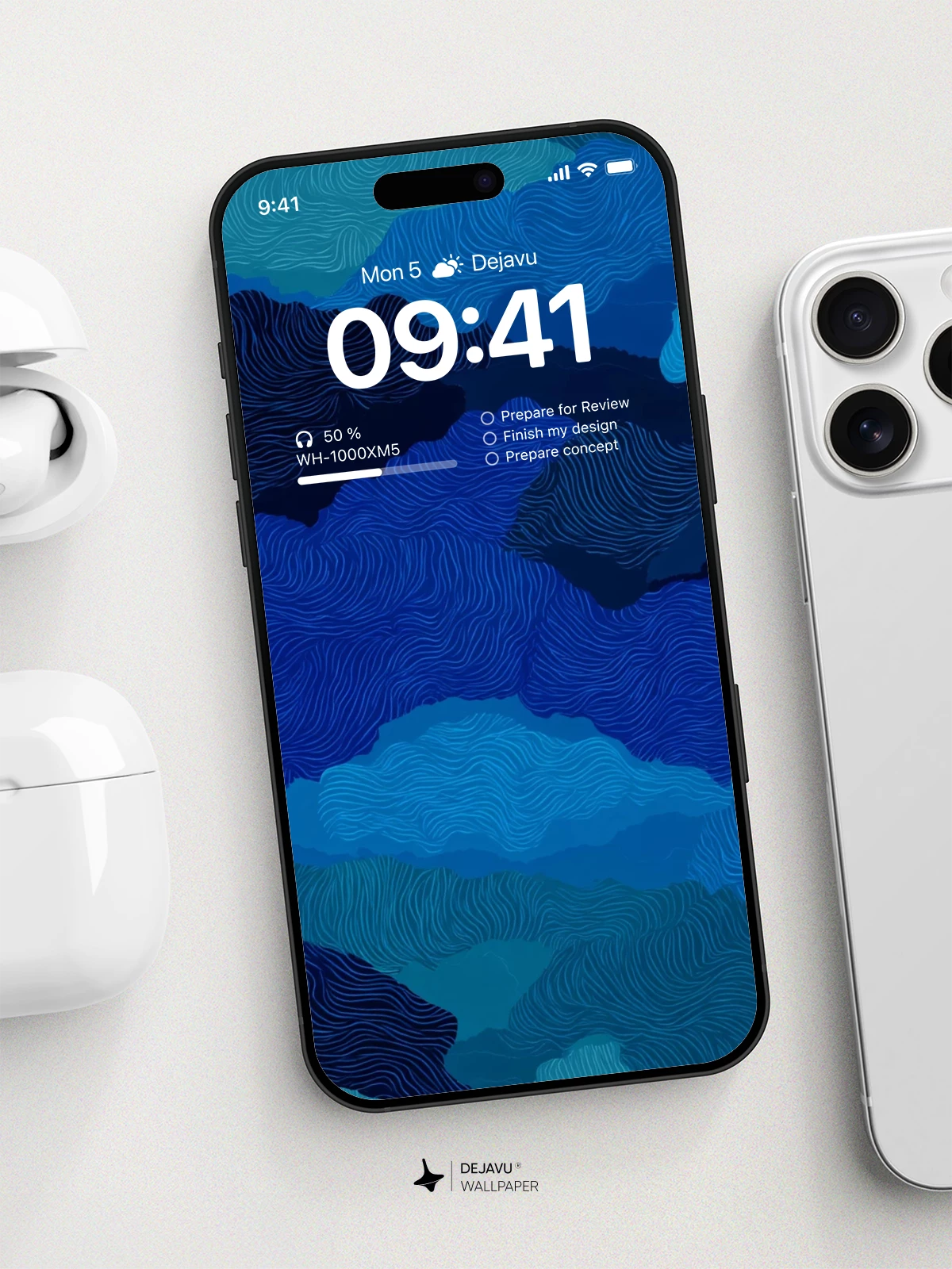 Blue Waves Wallpaper 4K for iPhone Lock Screen