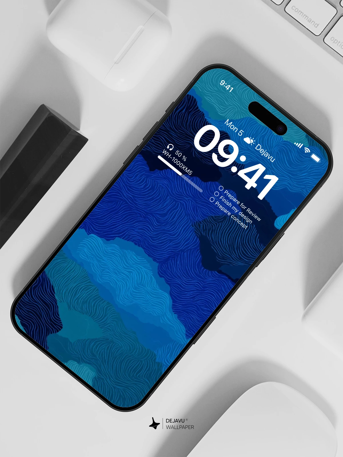 Blue Waves Wallpaper 4K for iPhone Lock Screen