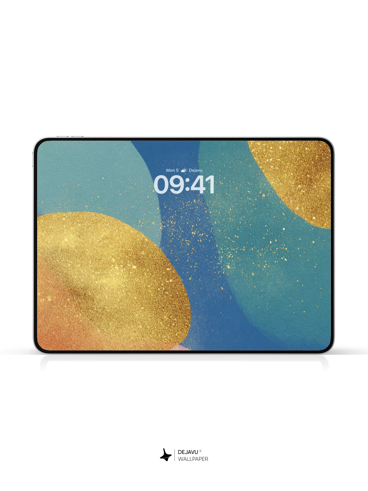 Abstract Gold and Blue Wallpaper 4K for iPhone Lock Screen