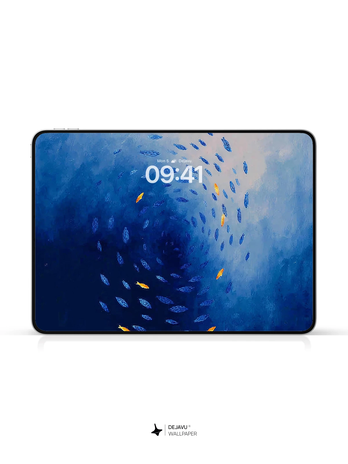 Blue Fish School Wallpaper 4K for iPhone Lock Screen