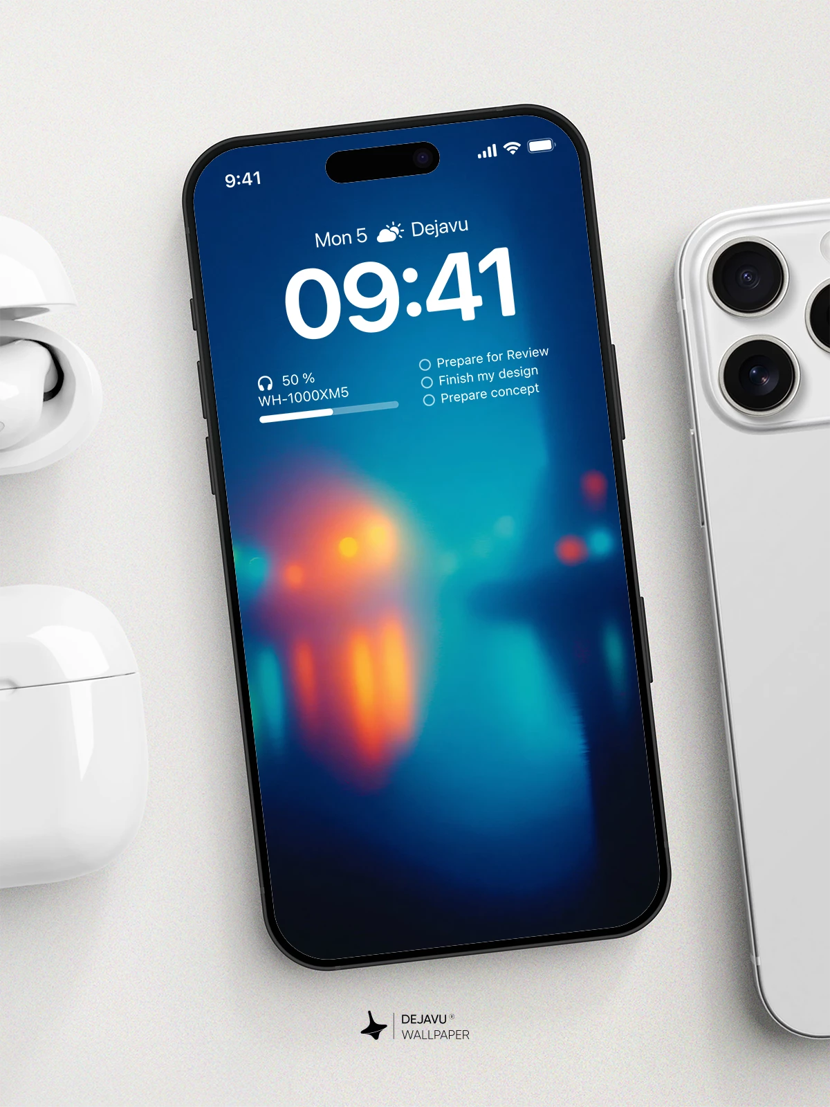 Abstract Neon Light Blur Wallpaper 4K for iPhone Lock Screen