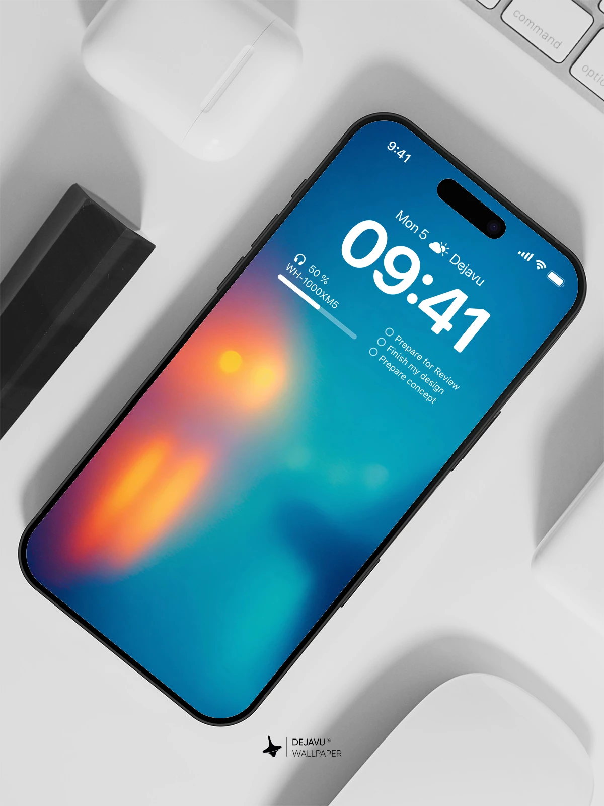 Abstract Neon Light Blur Wallpaper 4K for iPhone Lock Screen