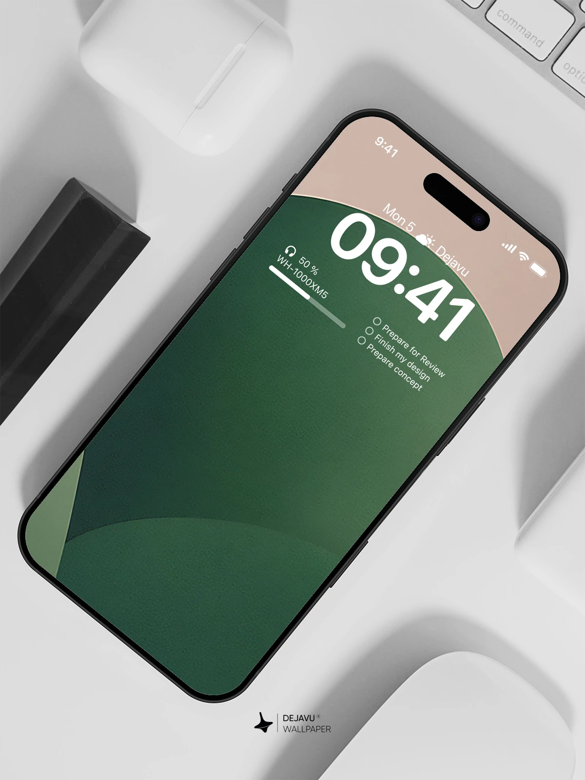 Green Abstract Wallpaper 4K for iPhone Lock Screen