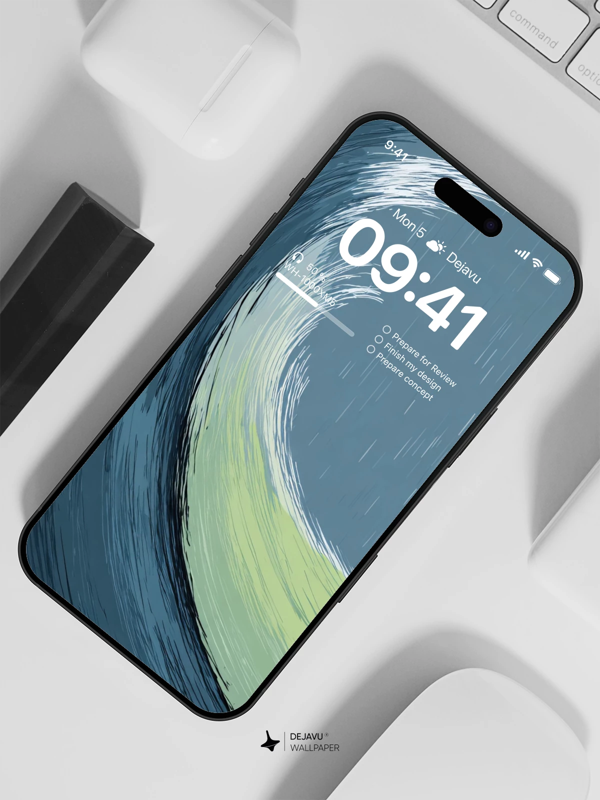 Blue Ocean Wave Wallpaper 4K for iPhone Lock Screen