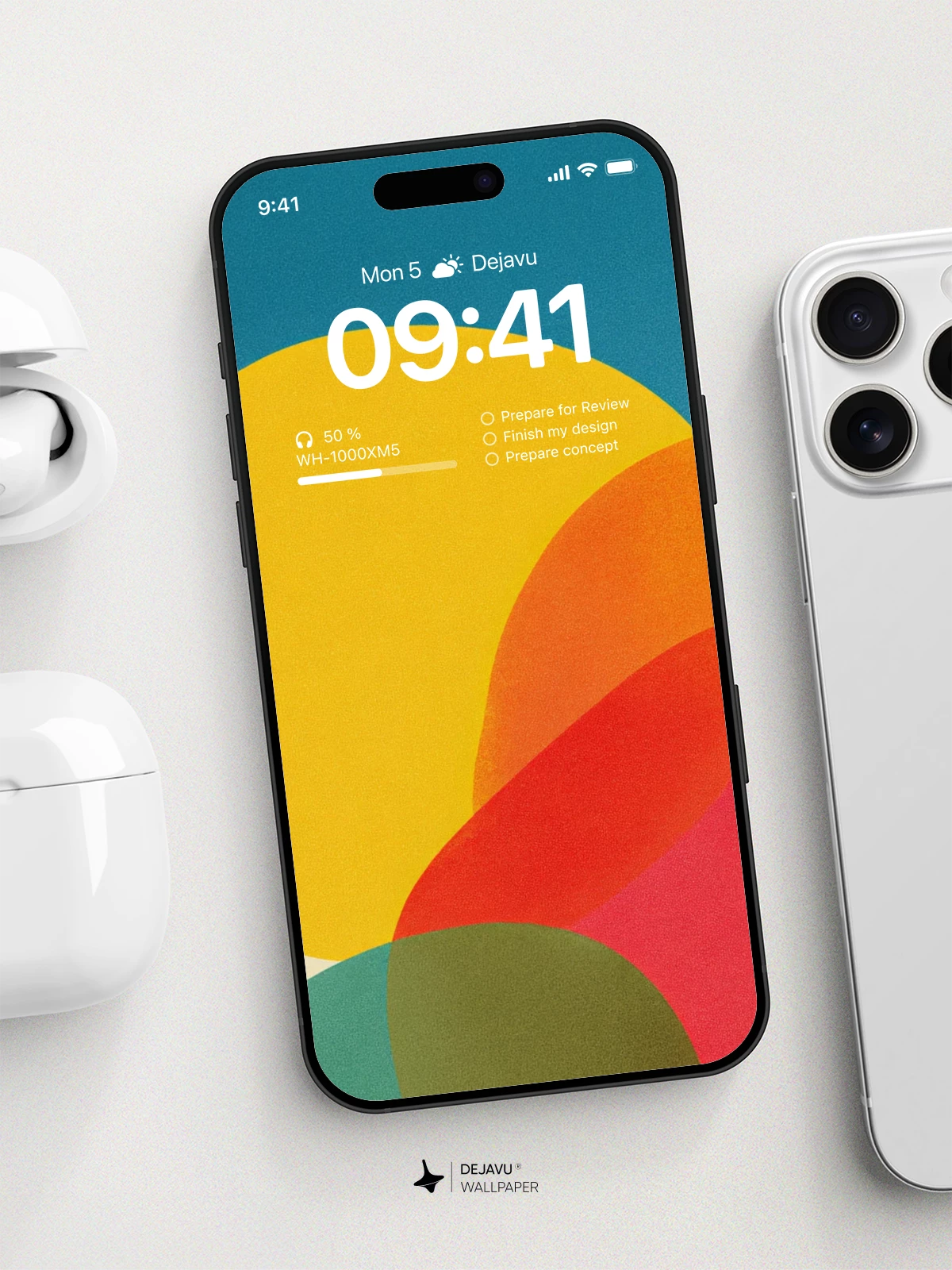 Abstract Colorful Circles Wallpaper 4K for iPhone Lock Screen
