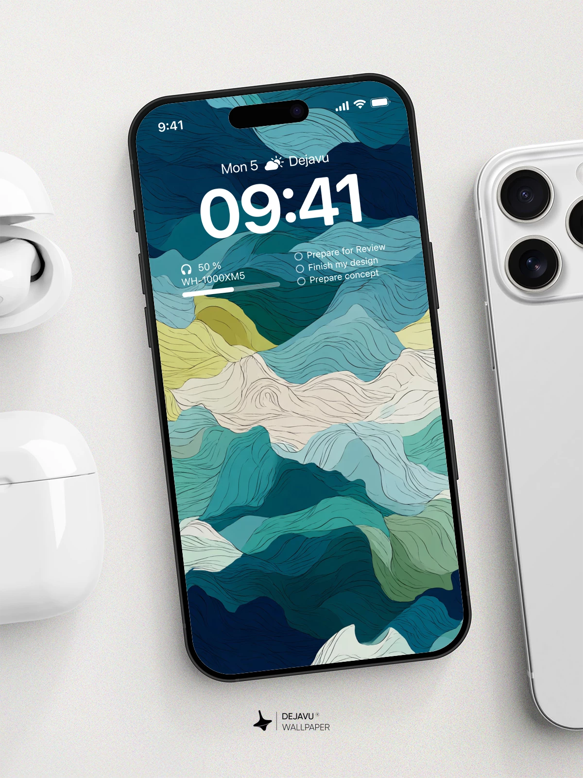 Abstract Wave Art Wallpaper 4K for iPhone Lock Screen