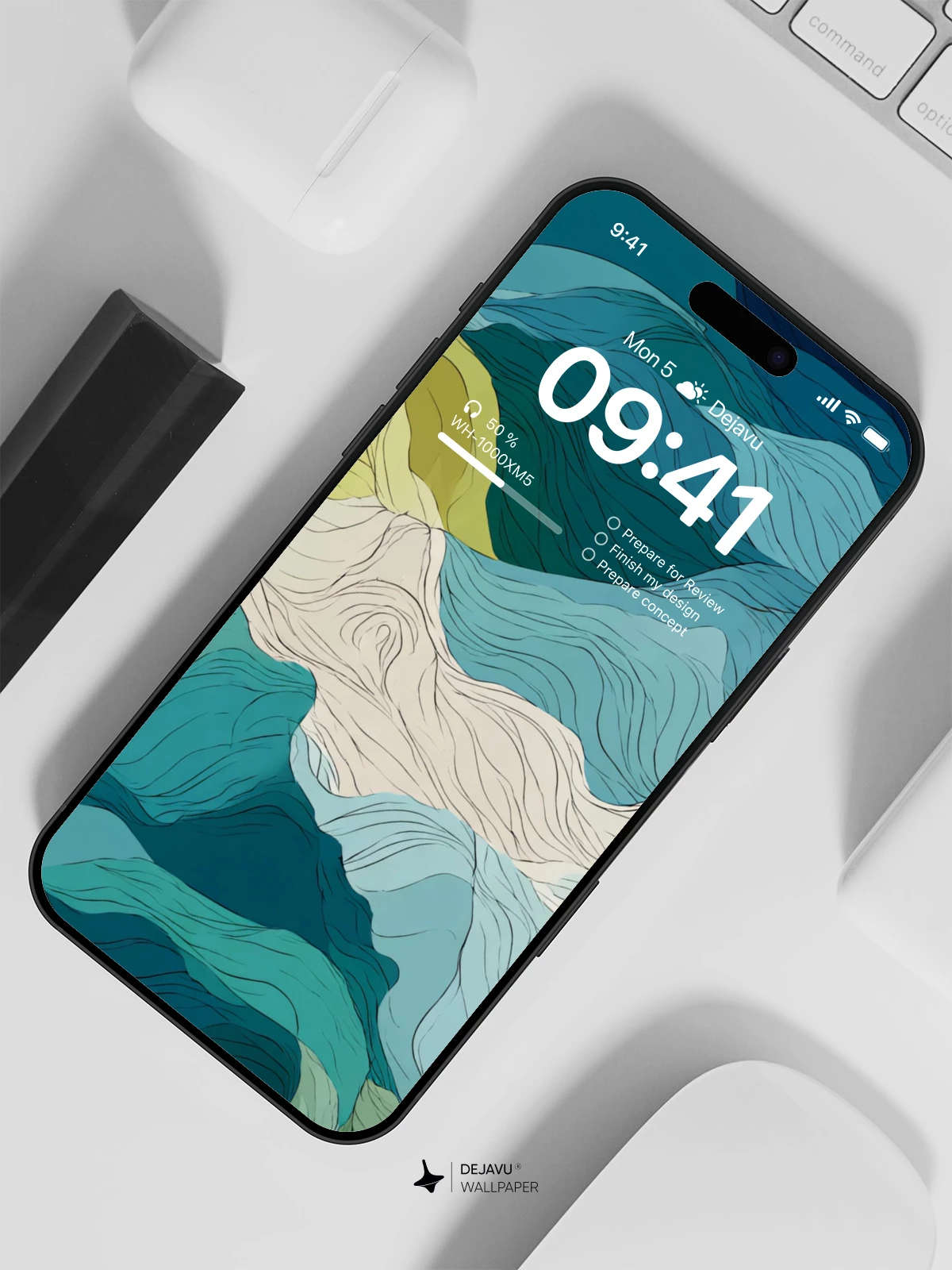 Abstract Wave Art Wallpaper 4K for iPhone Lock Screen